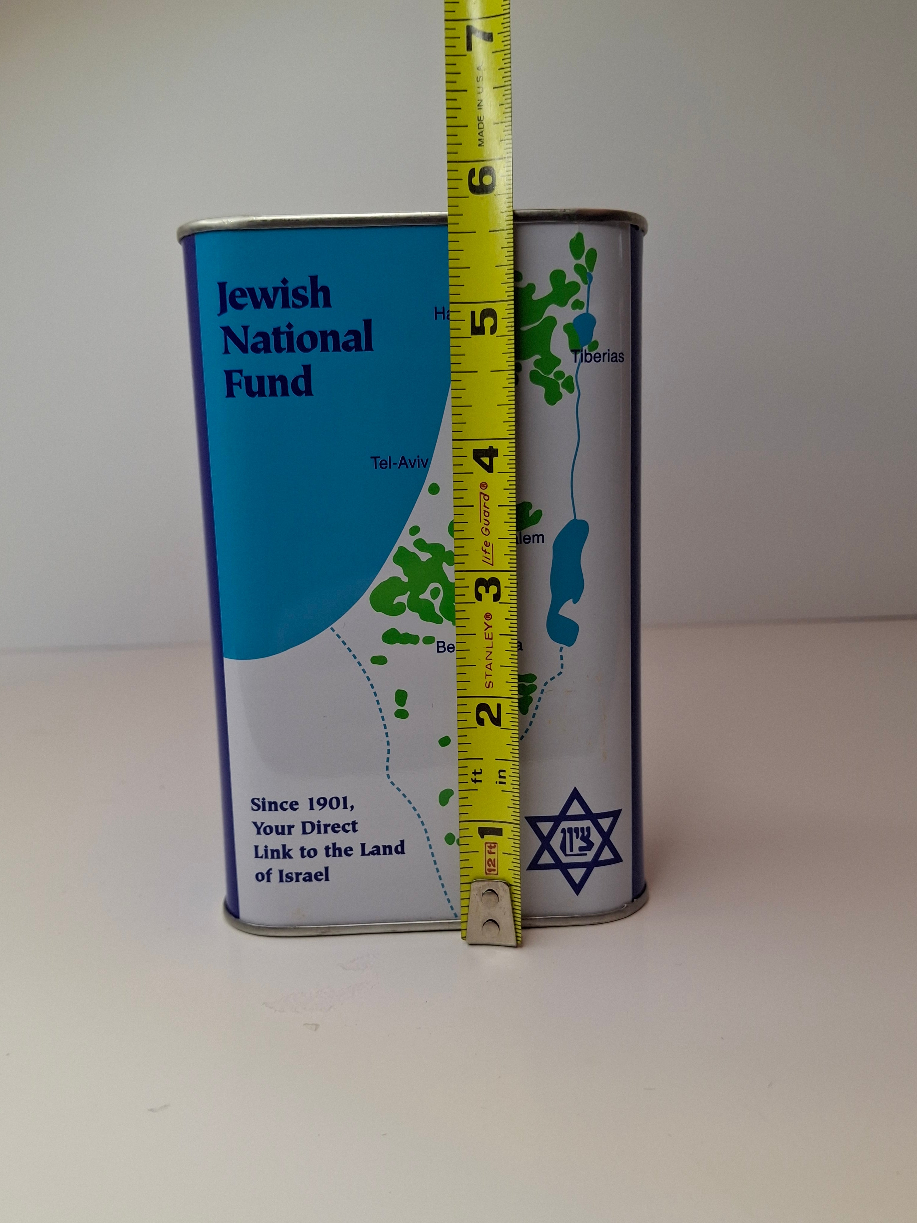 2003 JNF Blue Box Tzedakah Tin Collector’s Edition Israel Charity Box Ronald Lauder