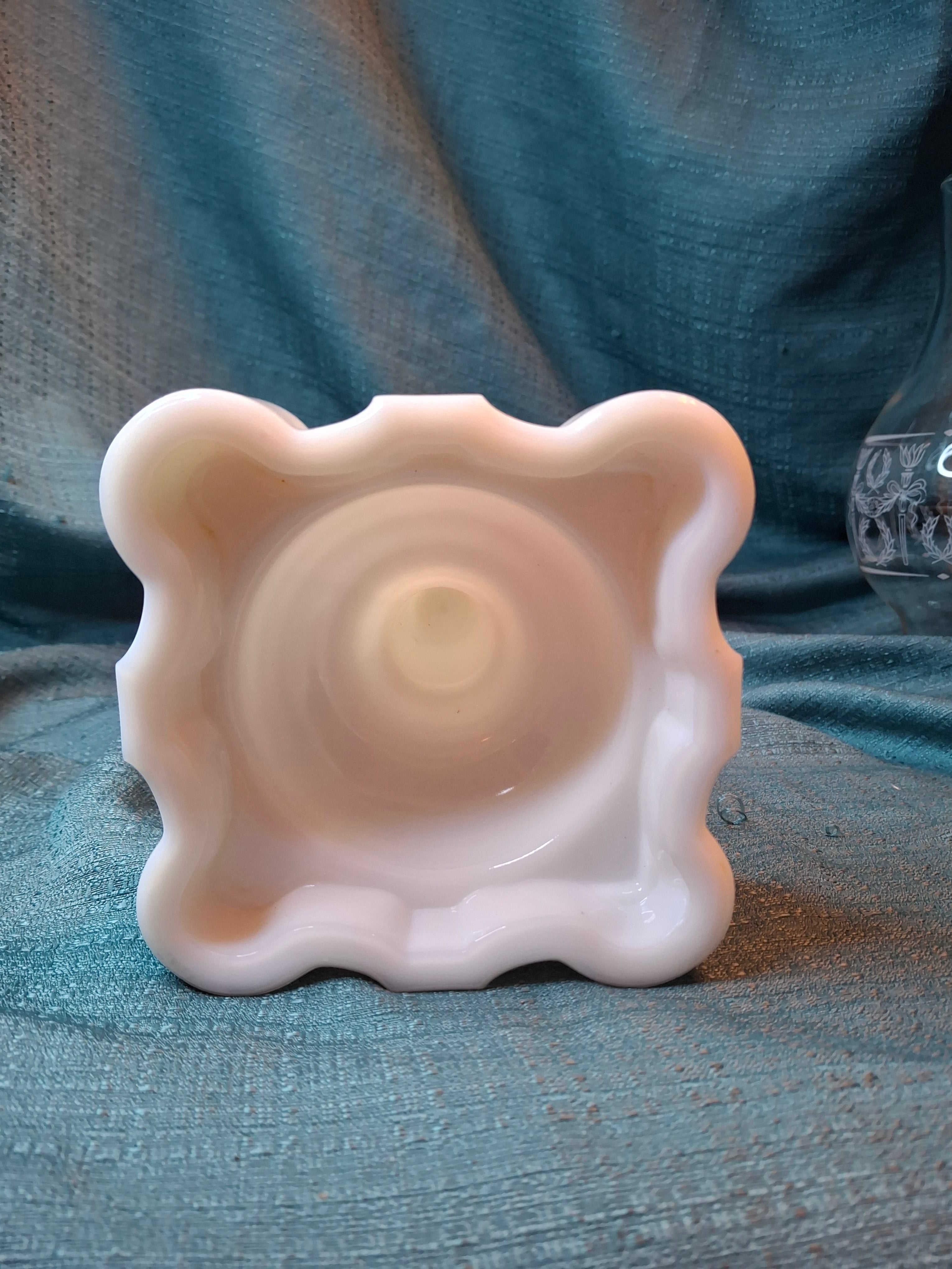 Antique 1877 Victorian Oil Lamp - Etched Floral Font & Wreath Chimney Milk Glass Base