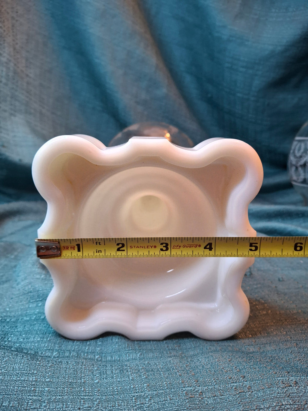 Antique 1877 Victorian Oil Lamp - Etched Floral Font & Wreath Chimney Milk Glass Base