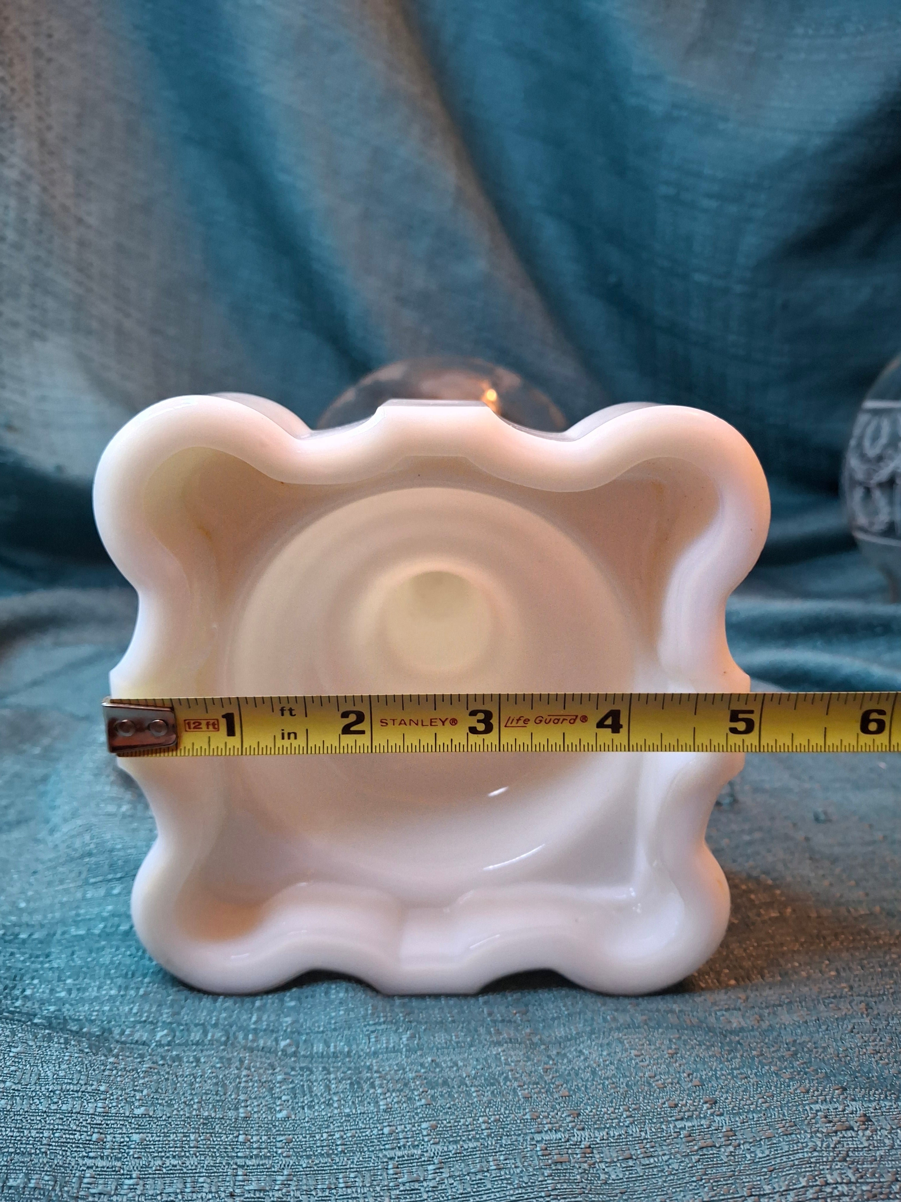 Antique 1877 Victorian Oil Lamp - Etched Floral Font & Wreath Chimney Milk Glass Base