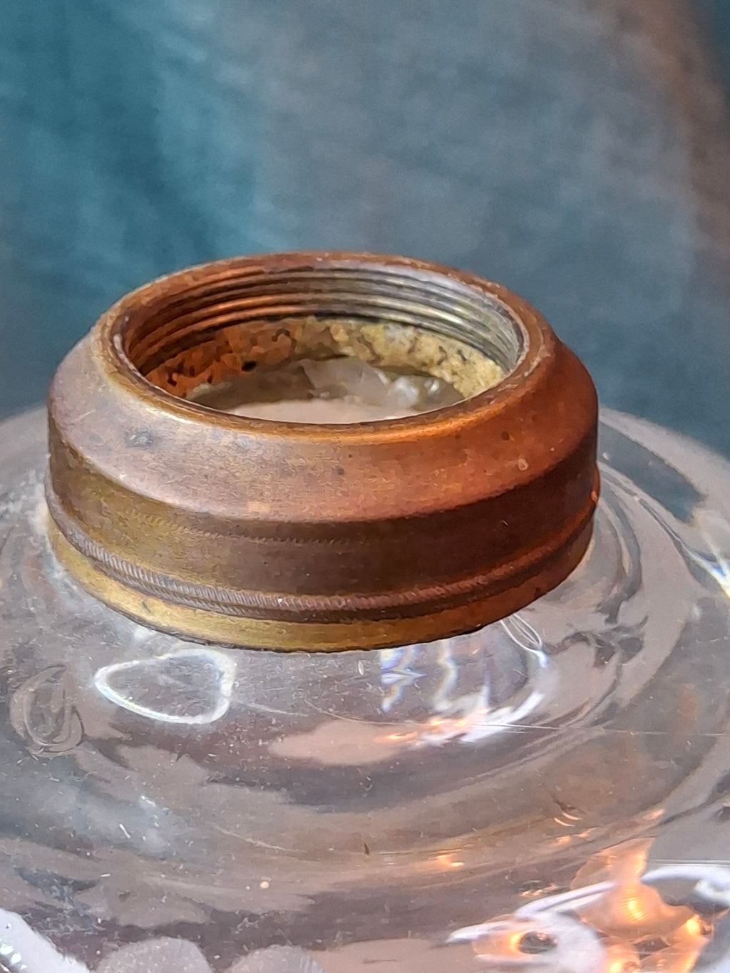 Antique 1877 Victorian Oil Lamp - Etched Floral Font & Wreath Chimney Milk Glass Base