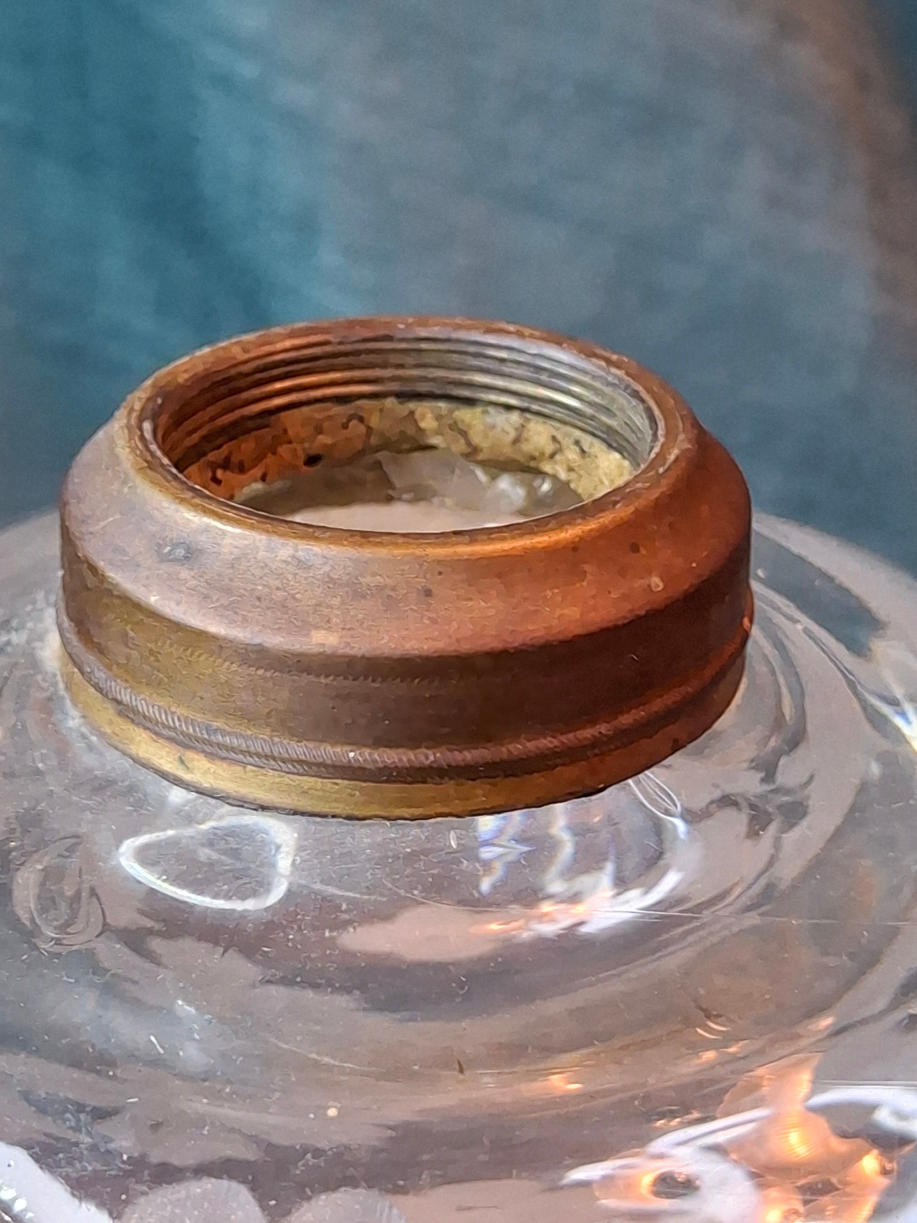 Antique 1877 Victorian Oil Lamp - Etched Floral Font & Wreath Chimney Milk Glass Base