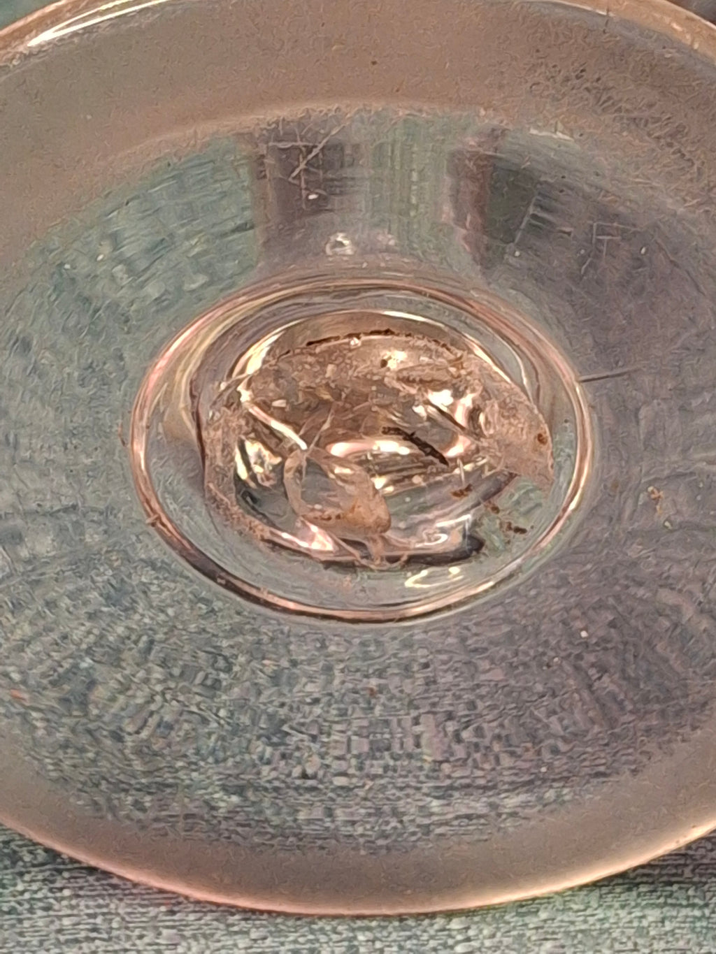 Antique 19th C. Flint Glass Whale Oil Lamp - Goblet Style - Double Tube Burner 7"