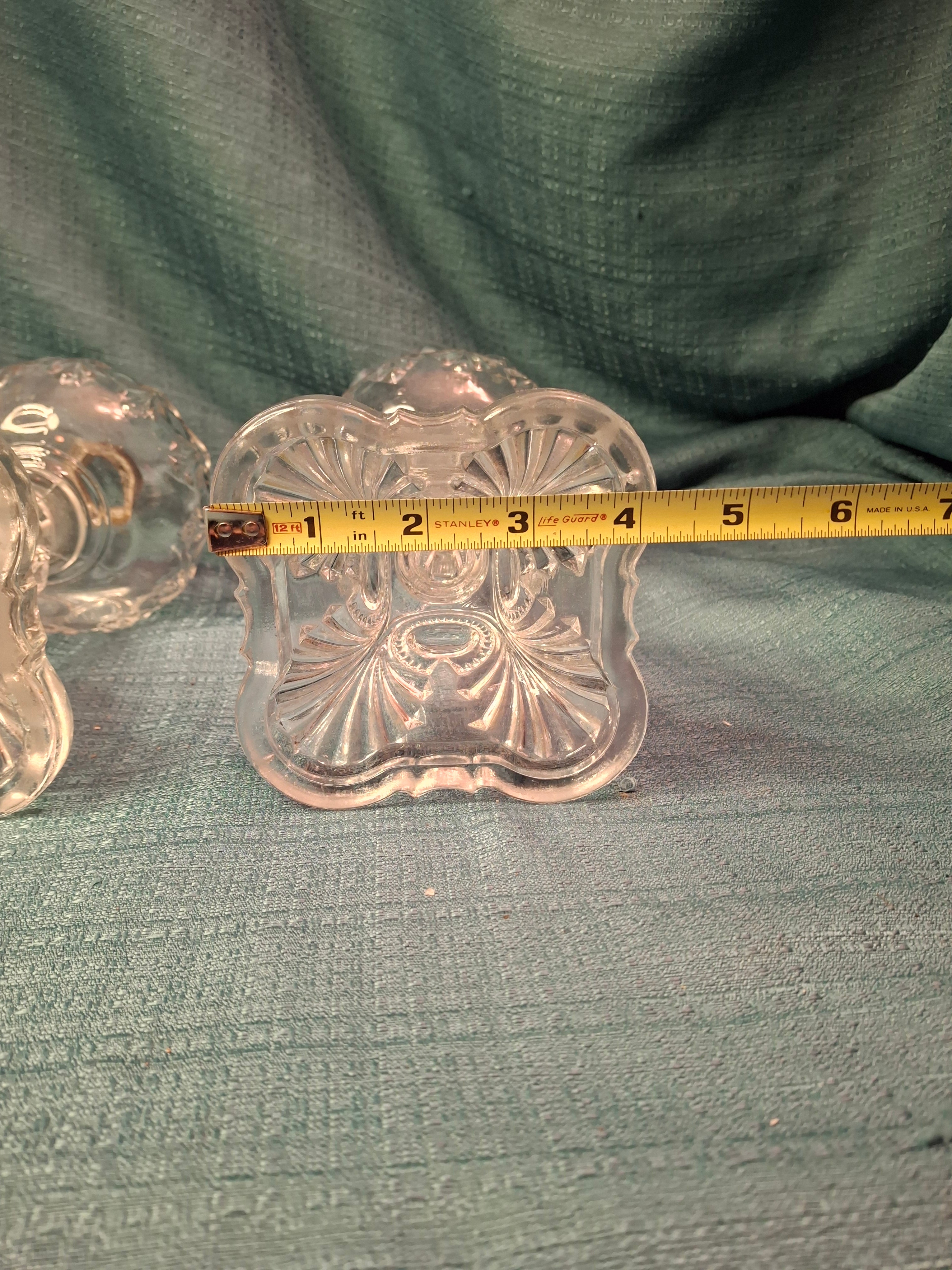Antique Pair EAPG Bullseye and Fan Kerosene Oil Lamps Plume & Atwood E. Miller