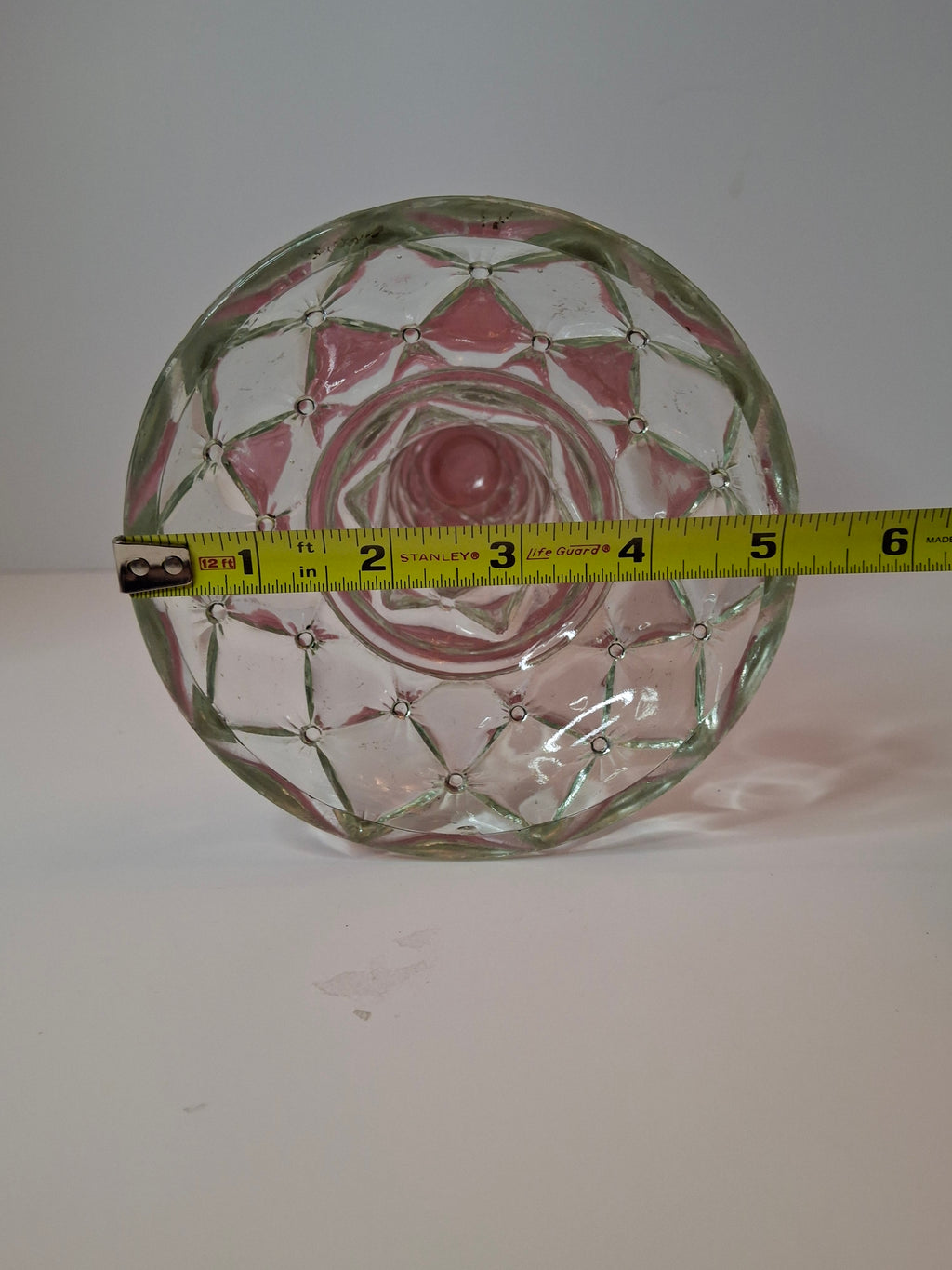 RARE PAIR Antique Consolidated Pink & Blue Cased Glass Florette Stand Lamps P&A