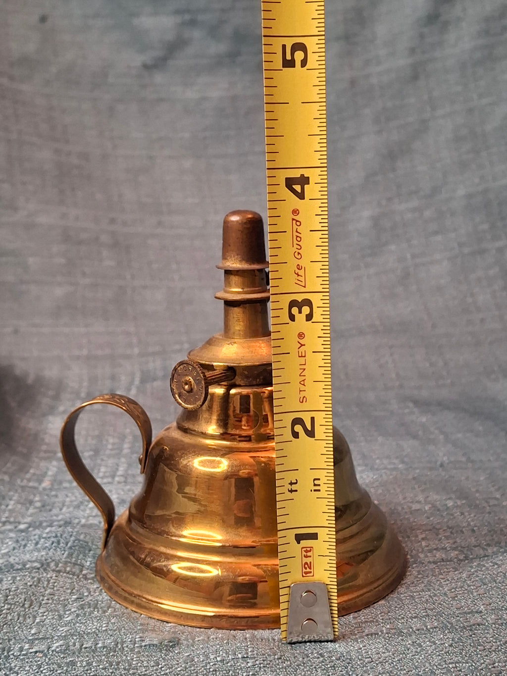 Rare 1863 Blackman’s Patent Brass Finger Lamp | Complete w/ Snuffer | Civil War Era