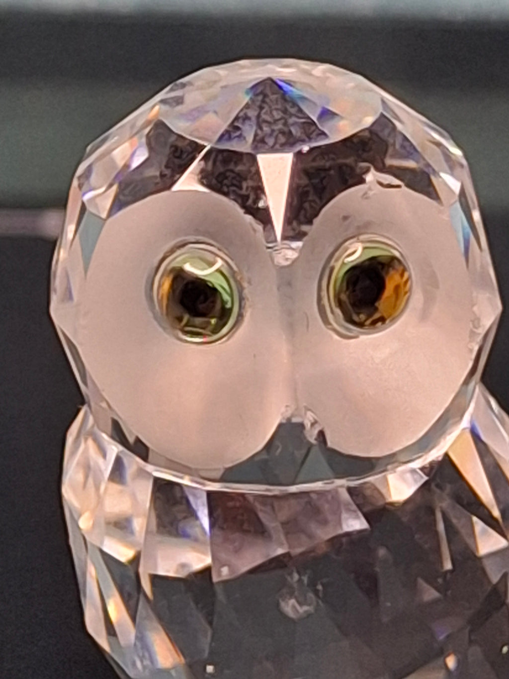 Swarovski Crystal Owl on Frosted Branch Figurine #7621 Retired Michael Stamey VTG
