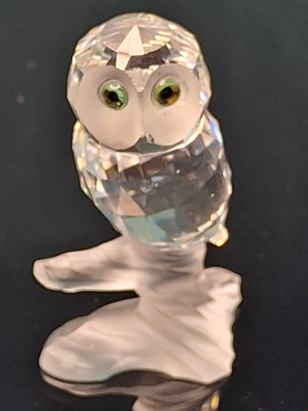 Swarovski Crystal Owl on Frosted Branch Figurine #7621 Retired Michael Stamey VTG