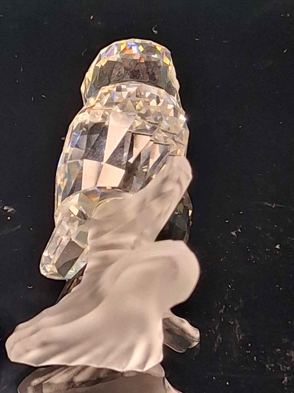 Swarovski Crystal Owl on Frosted Branch Figurine #7621 Retired Michael Stamey VTG