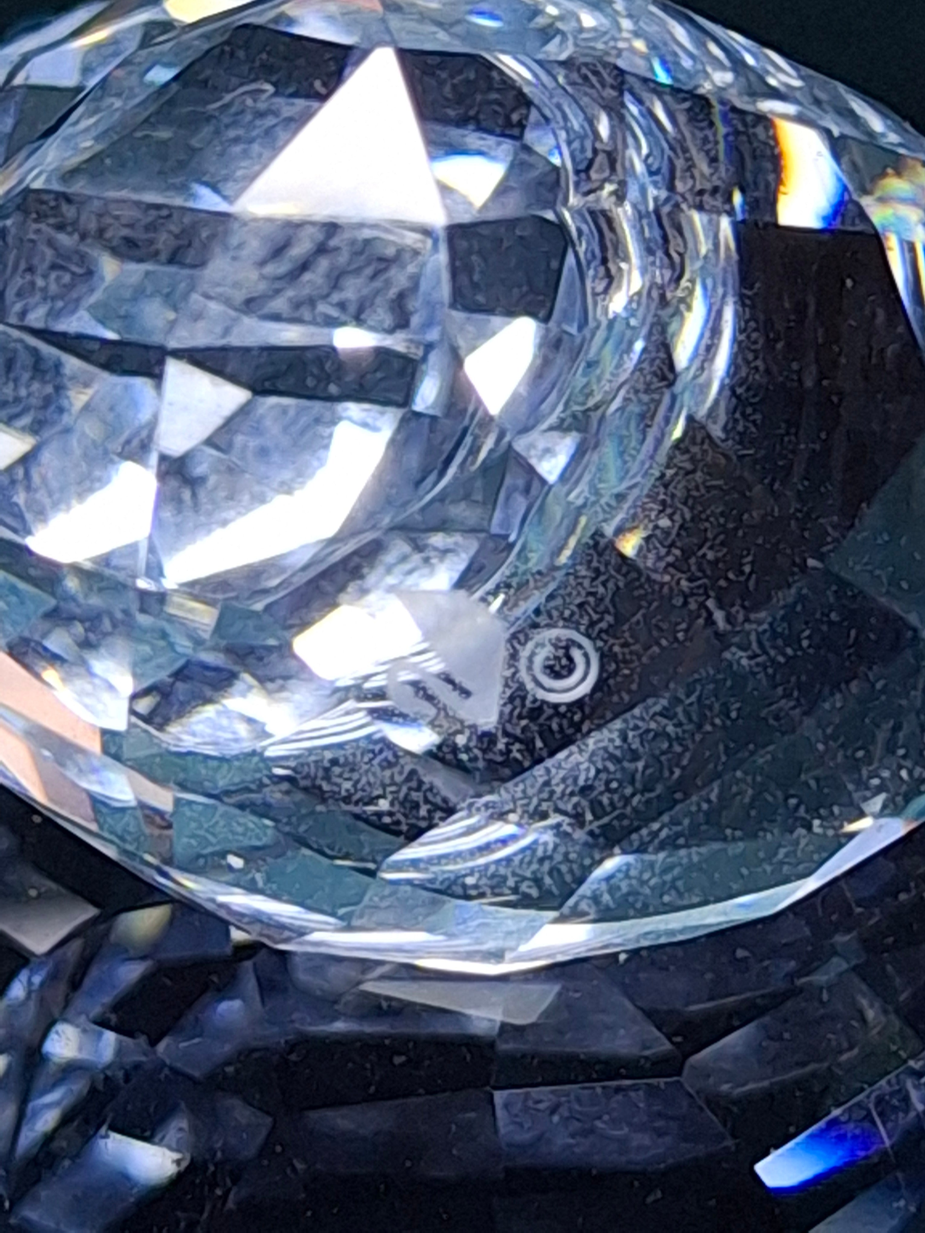 Swarovski Crystal Mini Duck Figurine - Retired 7660-035 - Swan Logo - MIB