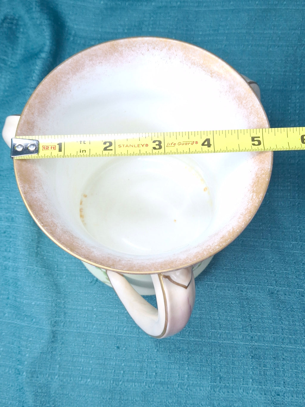 Antique Doulton Burslem Triple Handled Tyg Loving Cup / Netilat Yadayim Ritual Wash Cup c.1891