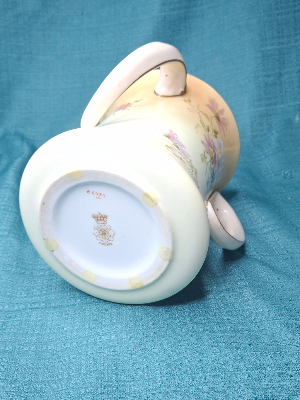 Antique Doulton Burslem Triple Handled Tyg Loving Cup / Netilat Yadayim Ritual Wash Cup c.1891