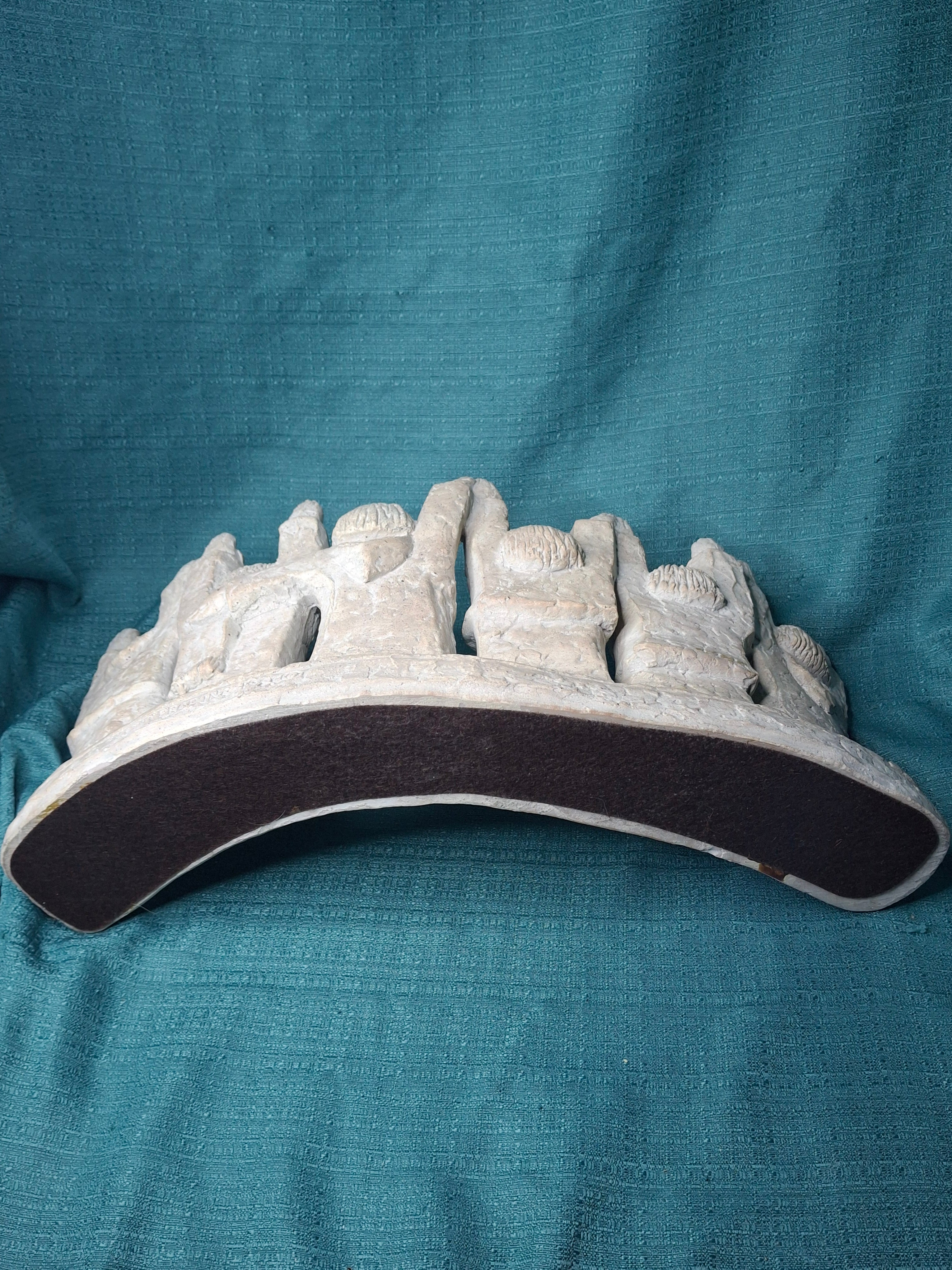 1985 Austin Productions Ellen Lord Menorah Sculpture "Celebration of Life" Judaica Durastone Art 15"