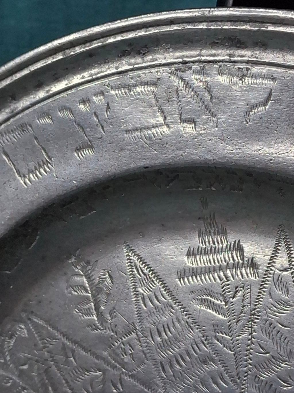 Extremely Rare 1761 Signed Judaica Pewter Purim Plate – Israel Ben Meir of Bischwiller