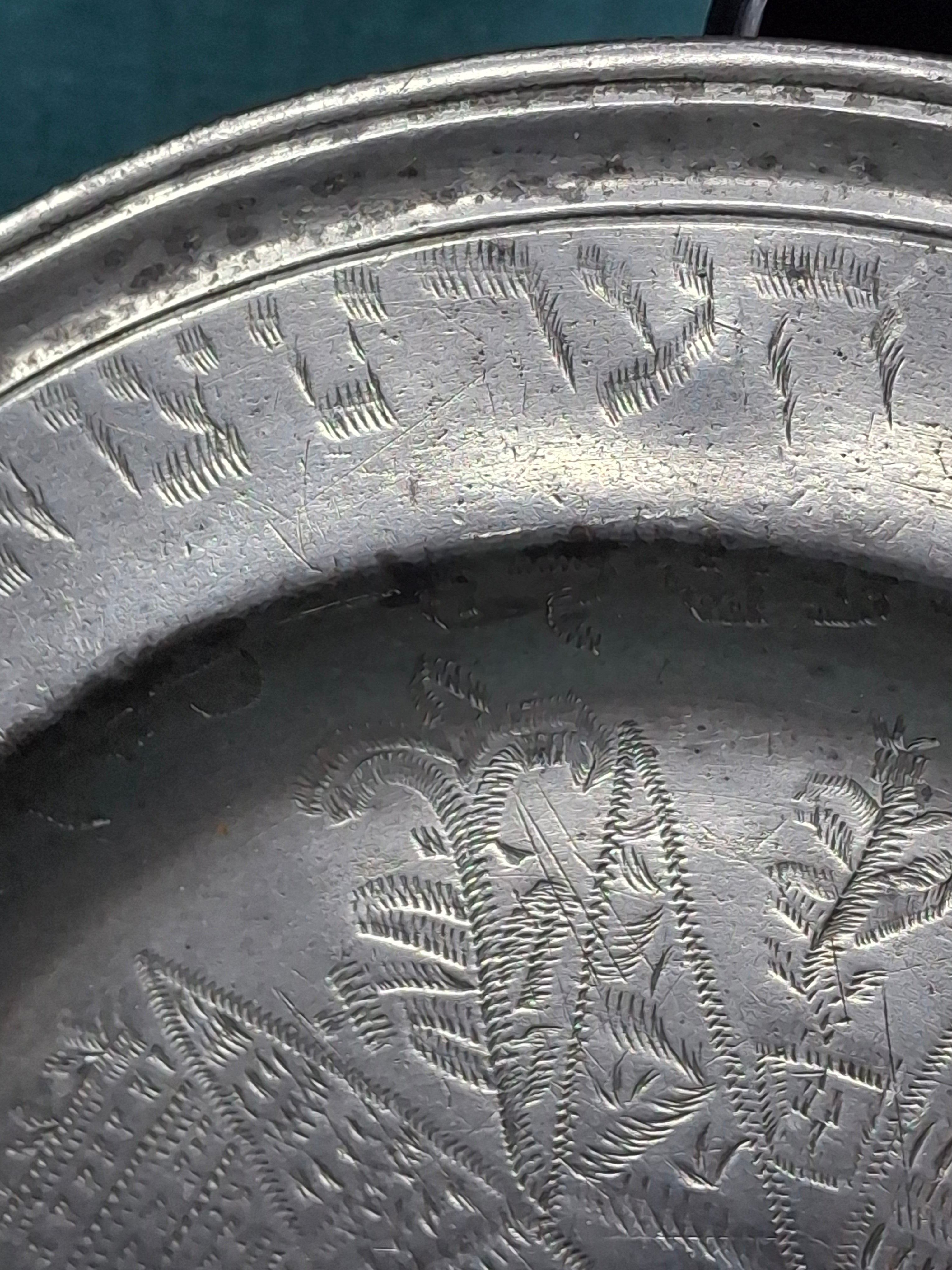 Extremely Rare 1761 Signed Judaica Pewter Purim Plate – Israel Ben Meir of Bischwiller