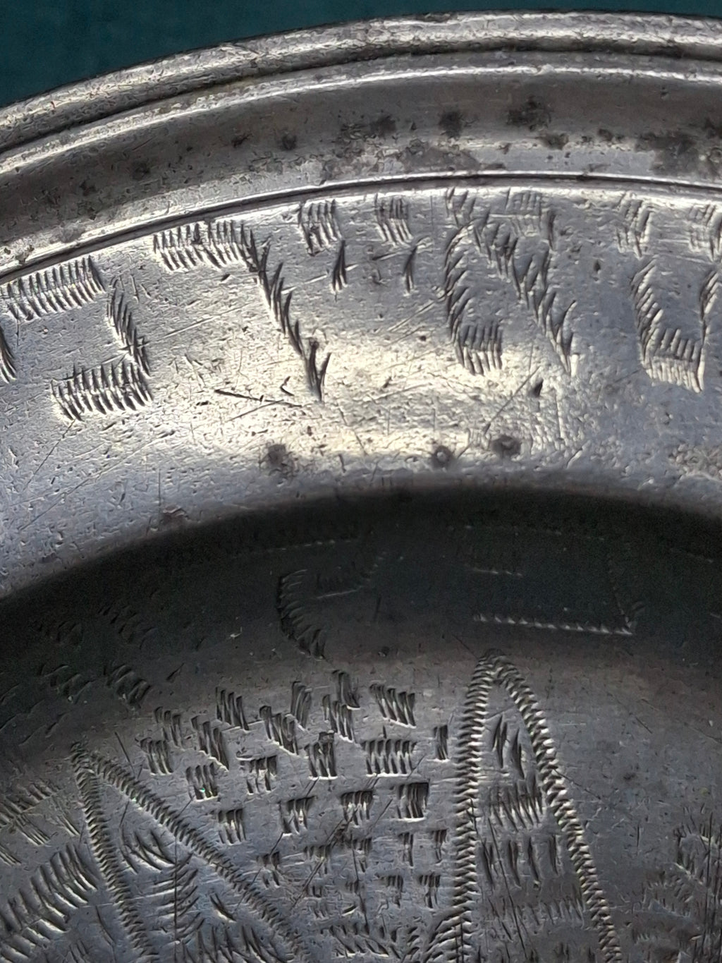 Extremely Rare 1761 Signed Judaica Pewter Purim Plate – Israel Ben Meir of Bischwiller
