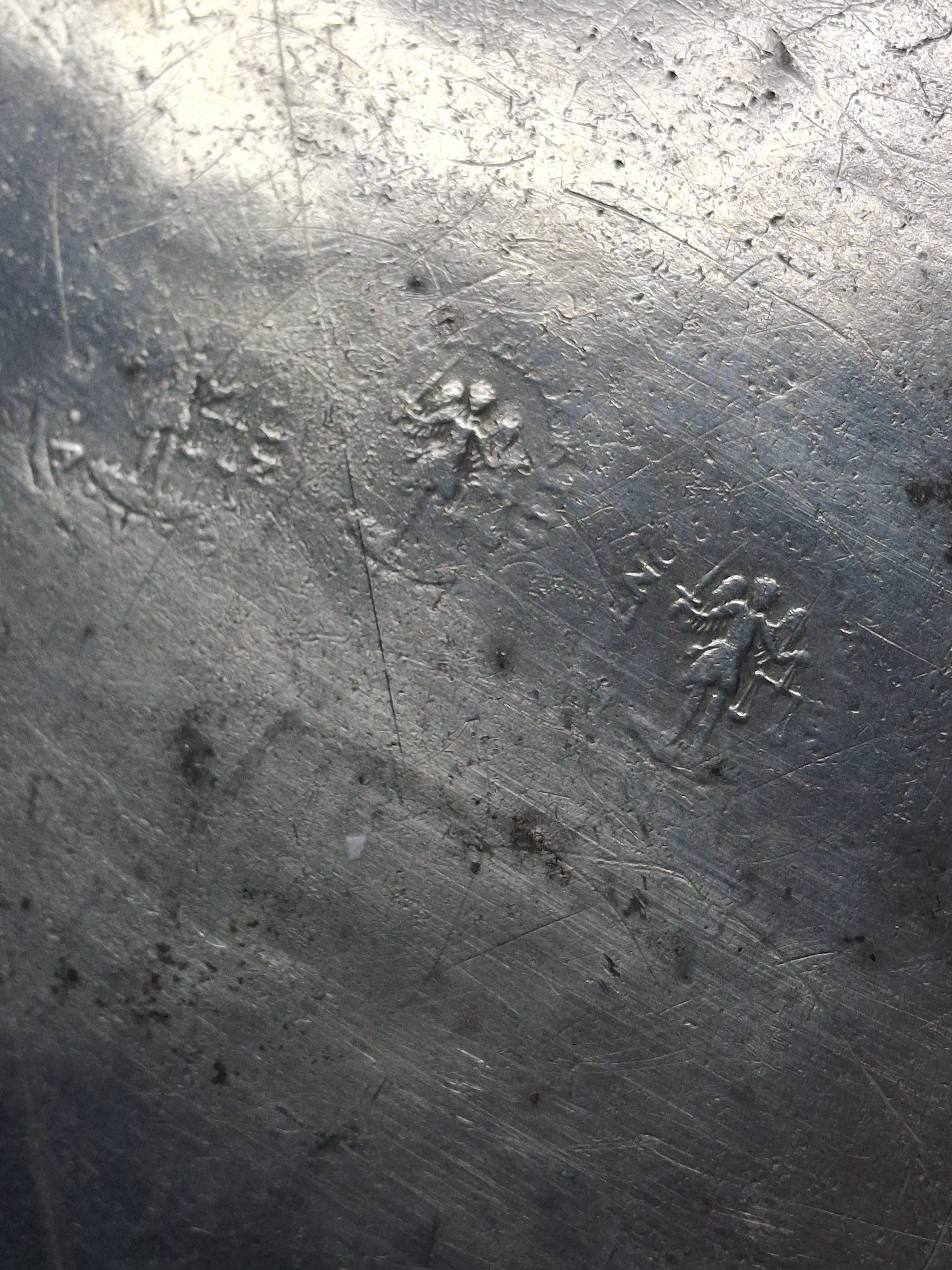 Extremely Rare 1761 Signed Judaica Pewter Purim Plate – Israel Ben Meir of Bischwiller