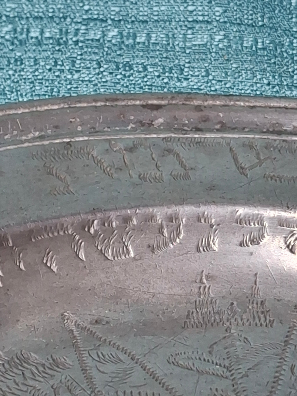 Extremely Rare 1761 Signed Judaica Pewter Purim Plate – Israel Ben Meir of Bischwiller