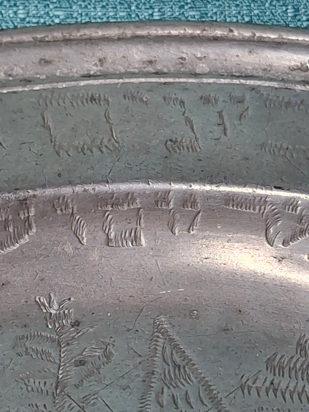 Extremely Rare 1761 Signed Judaica Pewter Purim Plate – Israel Ben Meir of Bischwiller