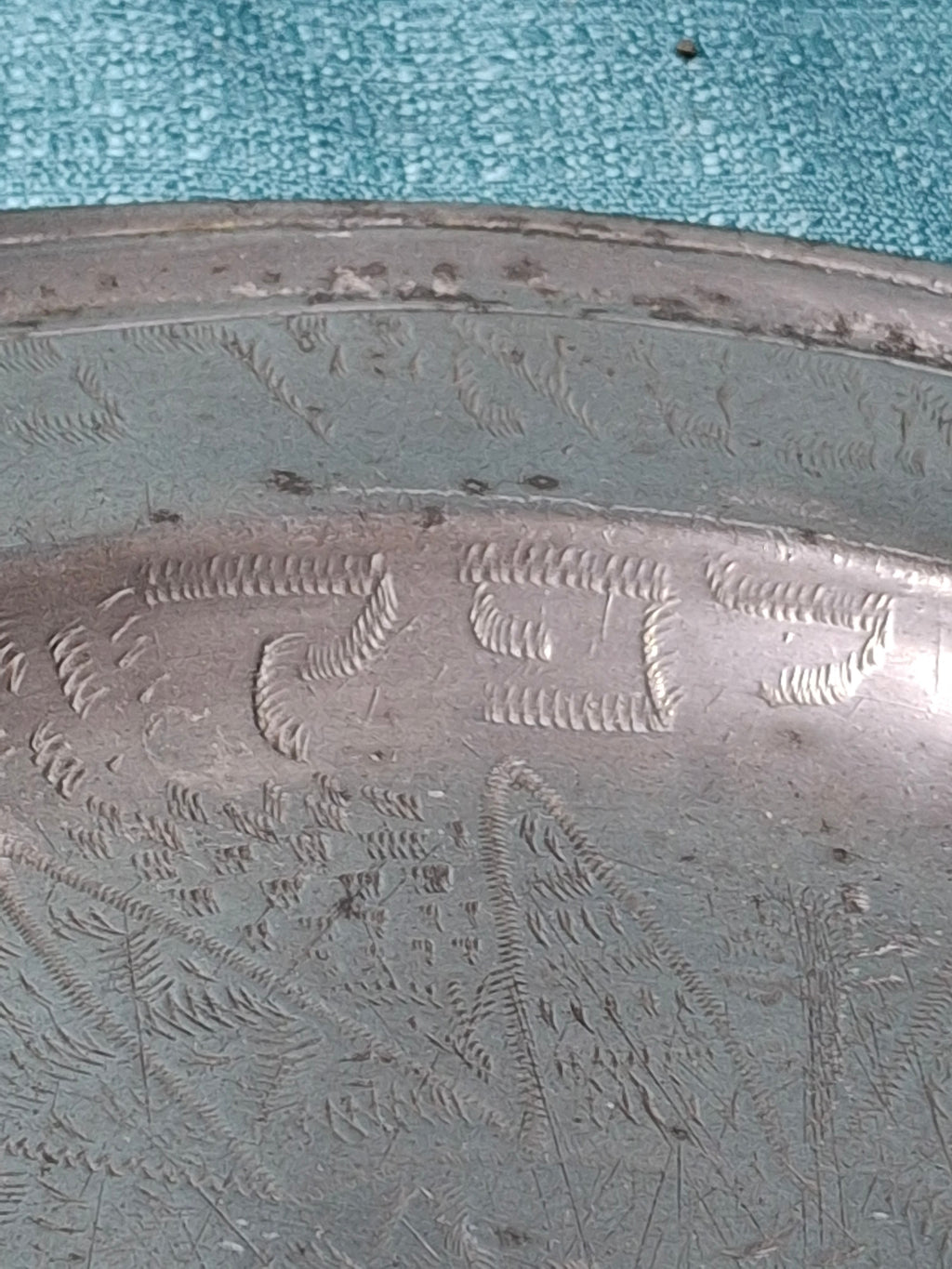 Extremely Rare 1761 Signed Judaica Pewter Purim Plate – Israel Ben Meir of Bischwiller