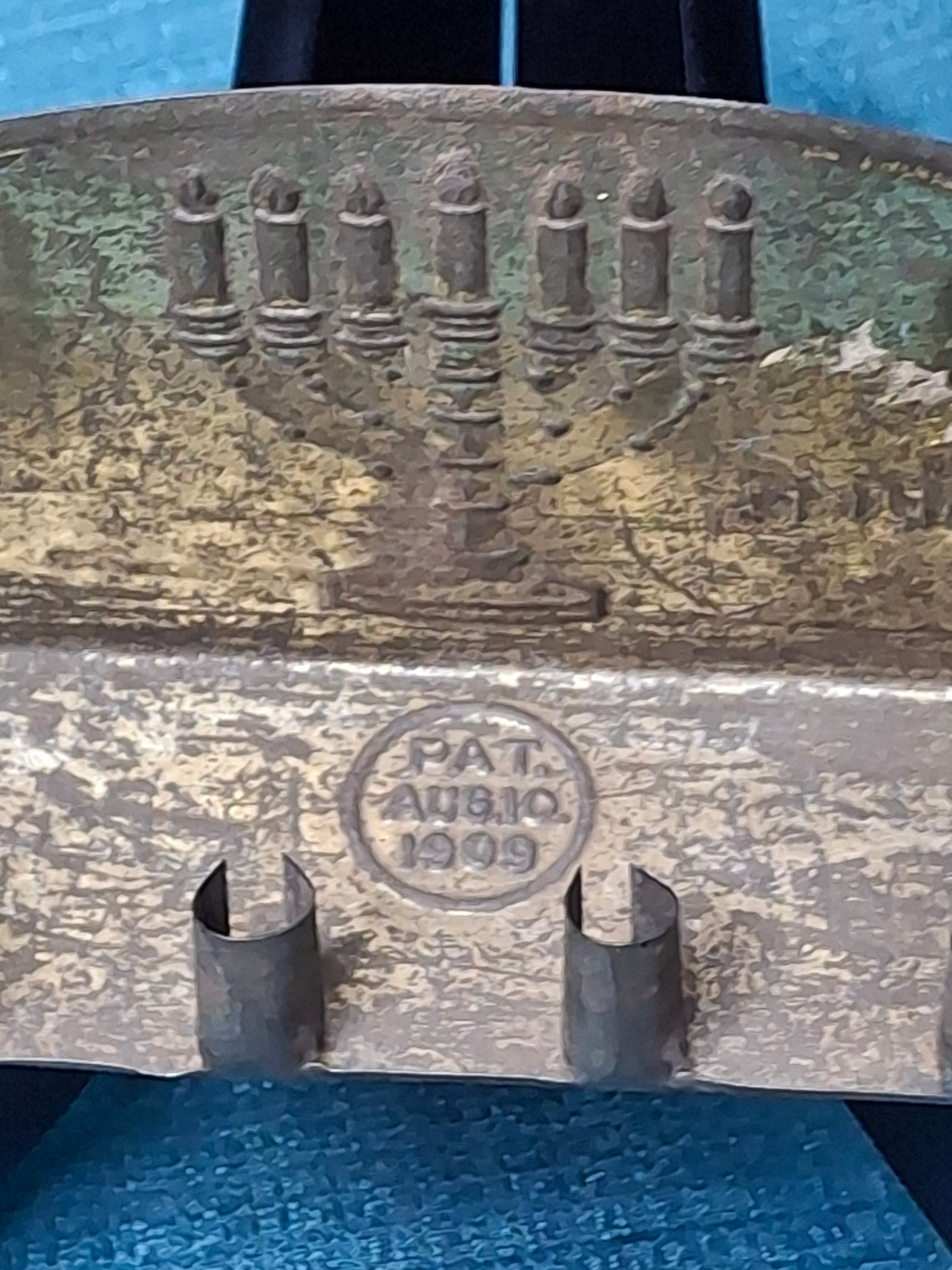 COMPLETE 1909 TOBIAS COHEN ARCHIVE: Rare "Dual-Use" Smithsonian-Identical Menorah & Original Production Model Pair