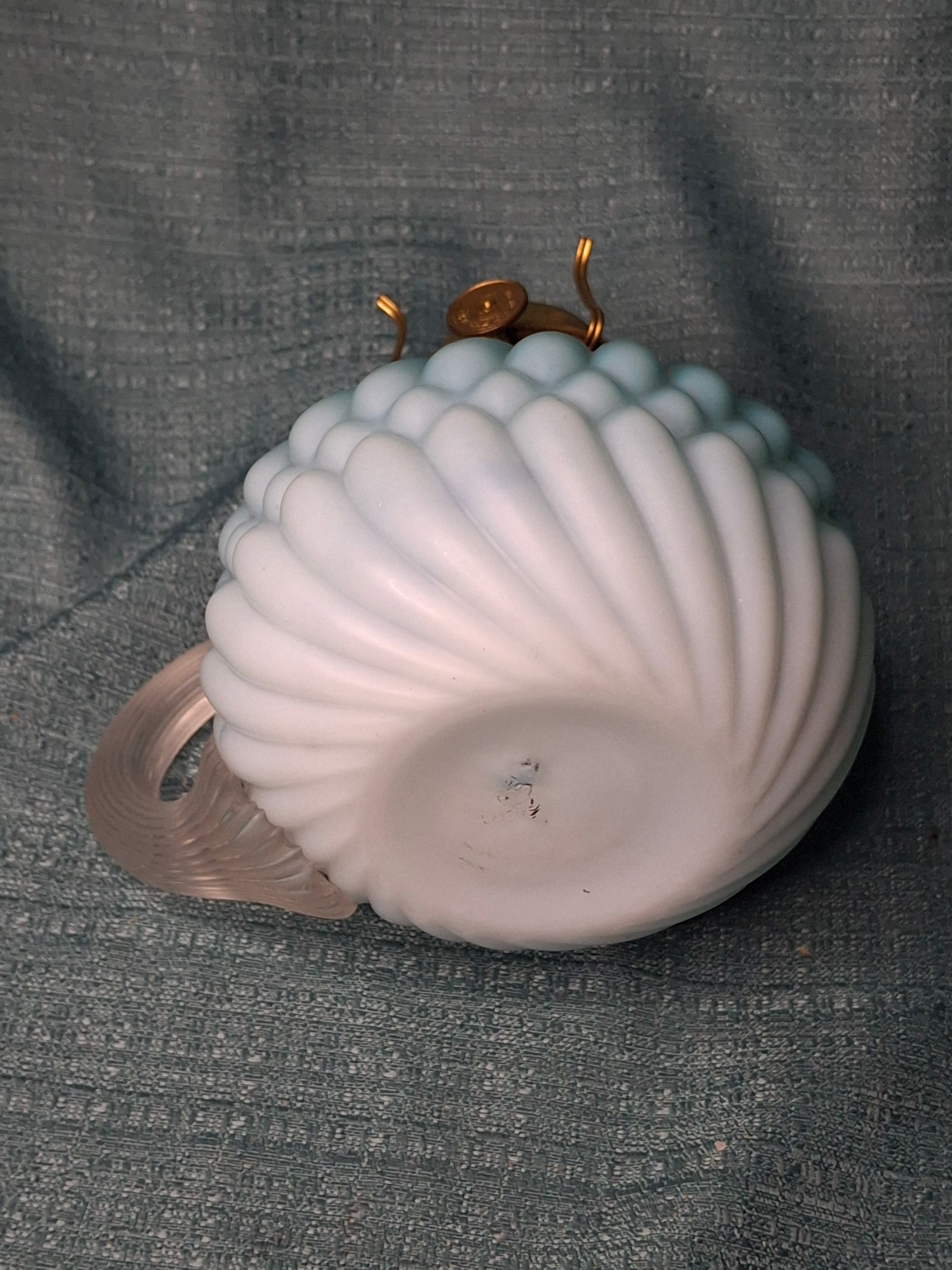 RARE Antique Blue Satin Uranium Glass Kerosene Finger Lamp Hand-Blown UV Glow