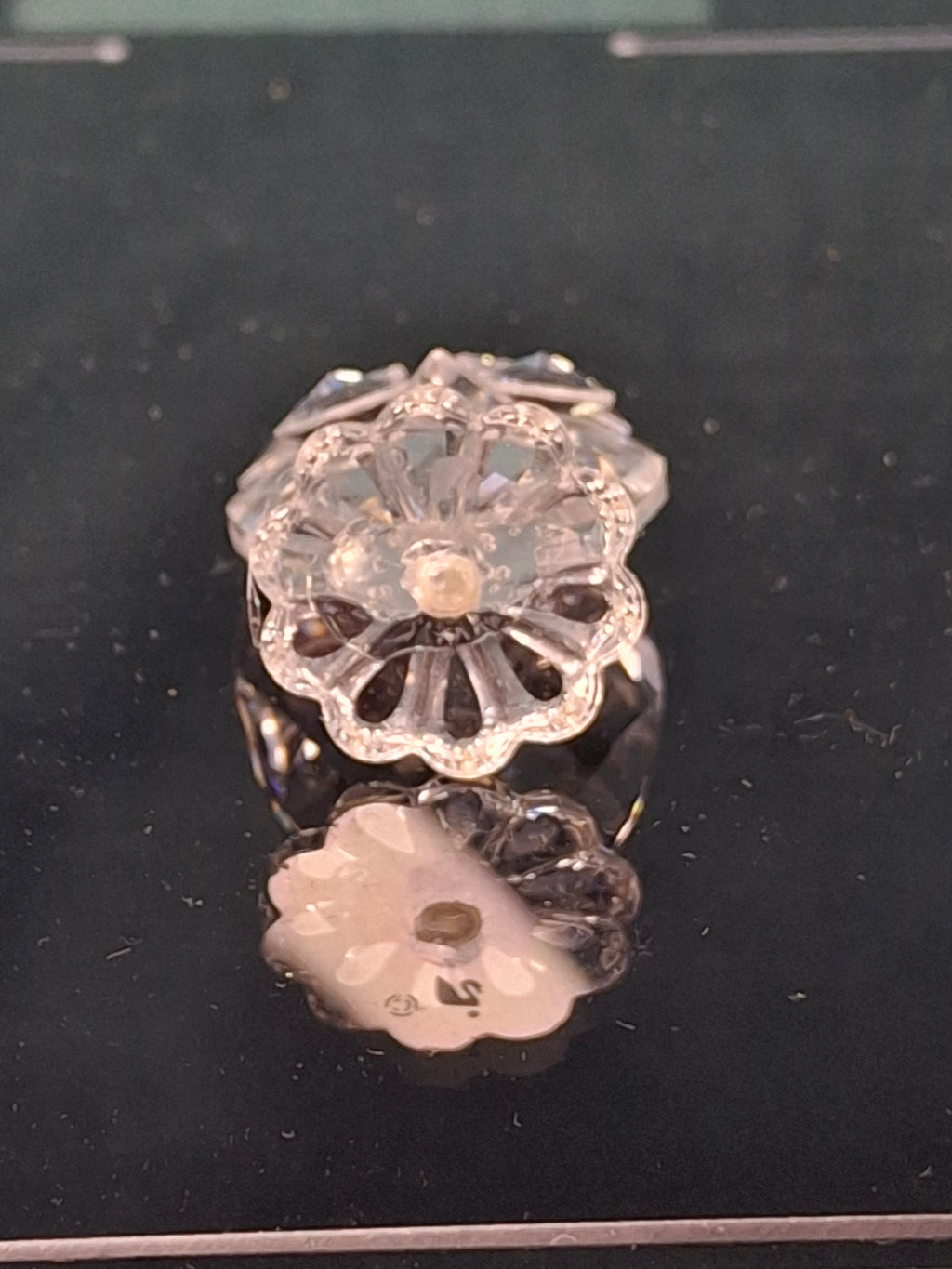 Swarovski Crystal Mini Owl Figurine 010022 - Swan Logo - Iridescent AB Eyes - Retired