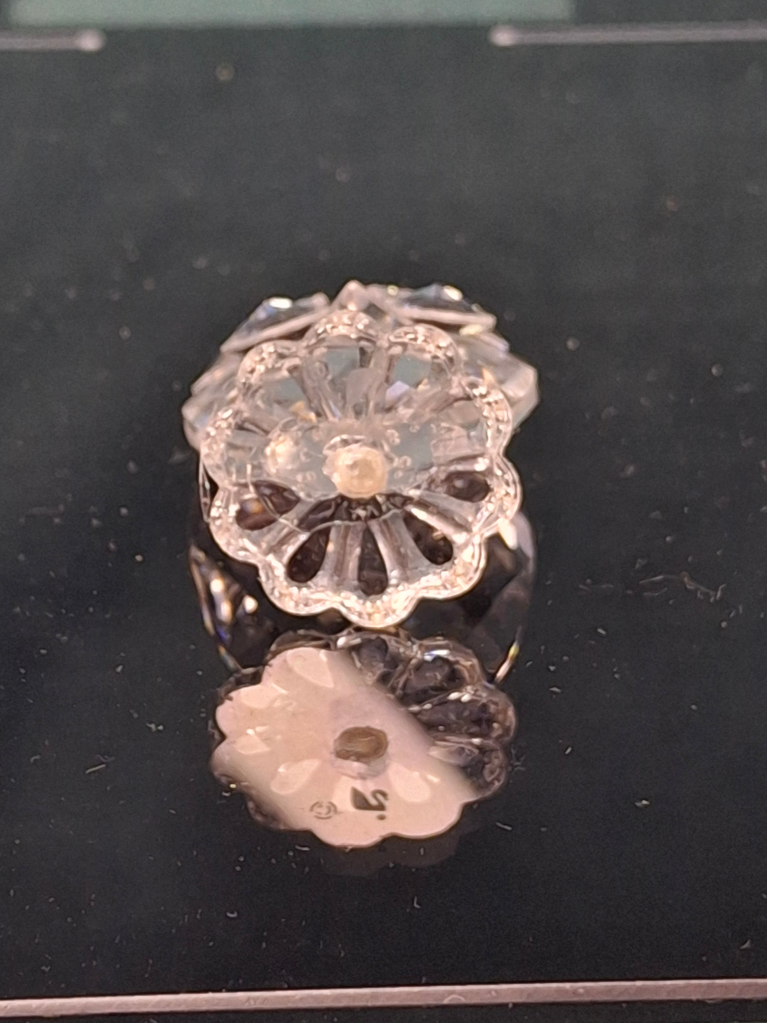 Swarovski Crystal Mini Owl Figurine 010022 - Swan Logo - Iridescent AB Eyes - Retired