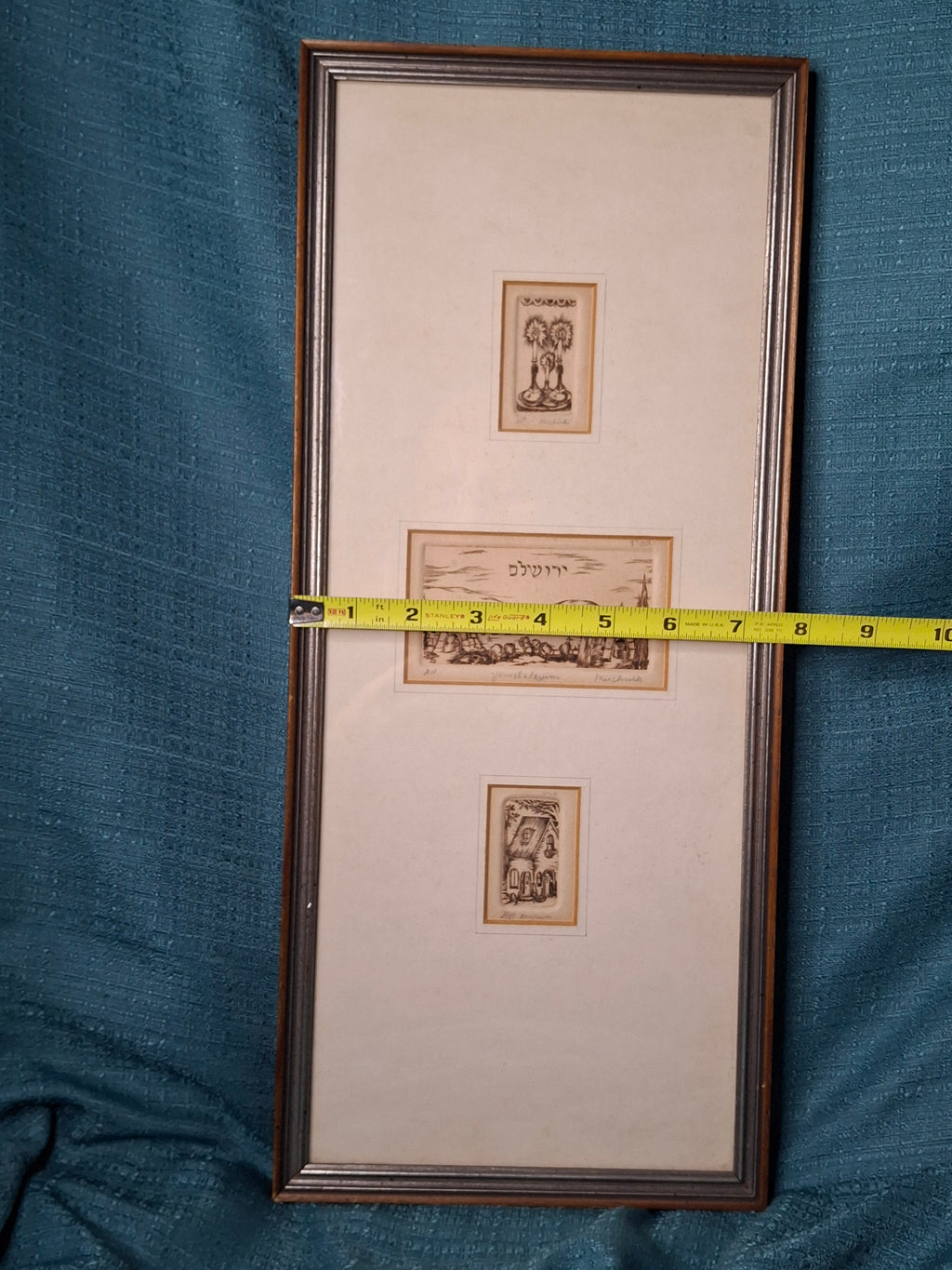 Michoel Muchnik Signed Triptych Lithograph Artist Proof AP Jerusalem Yerushalayim