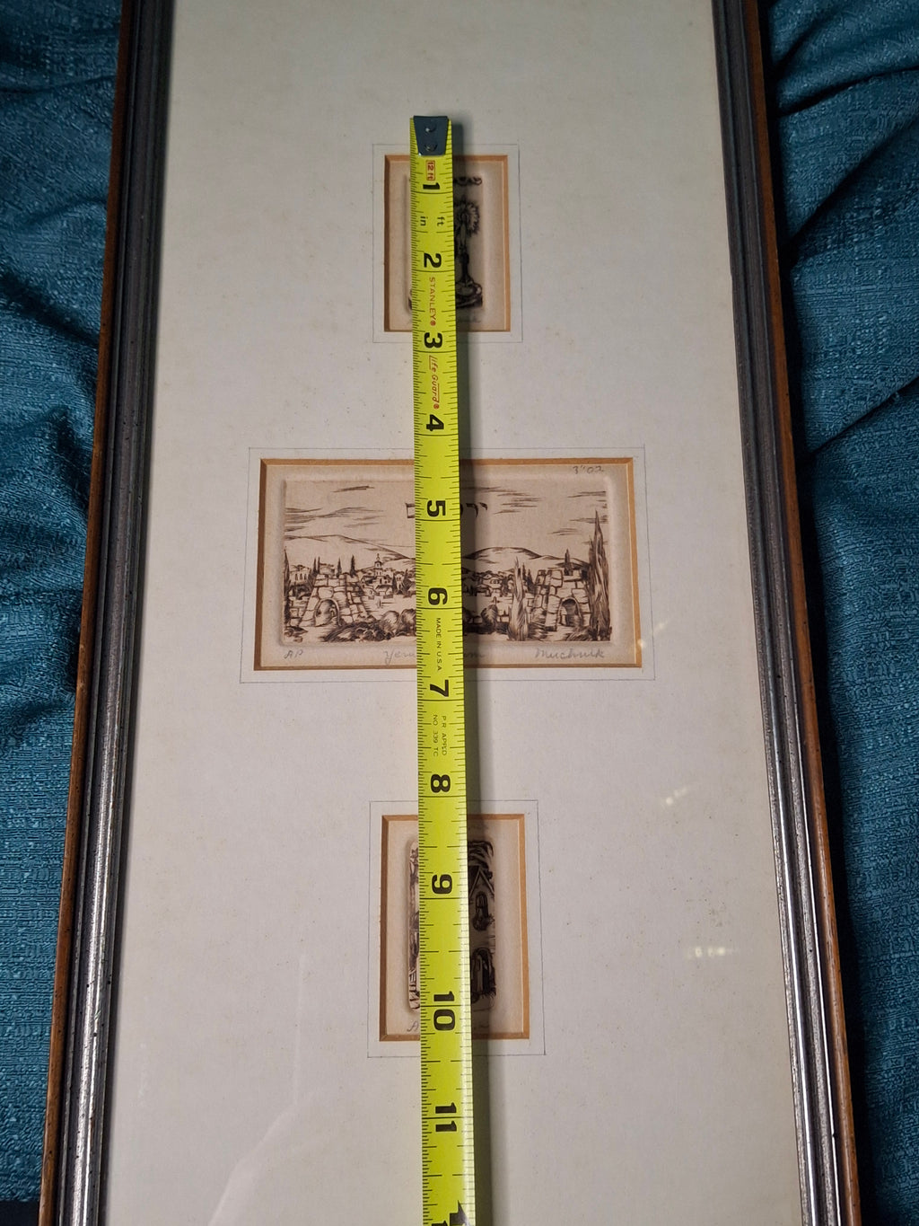 Michoel Muchnik Signed Triptych Lithograph Artist Proof AP Jerusalem Yerushalayim
