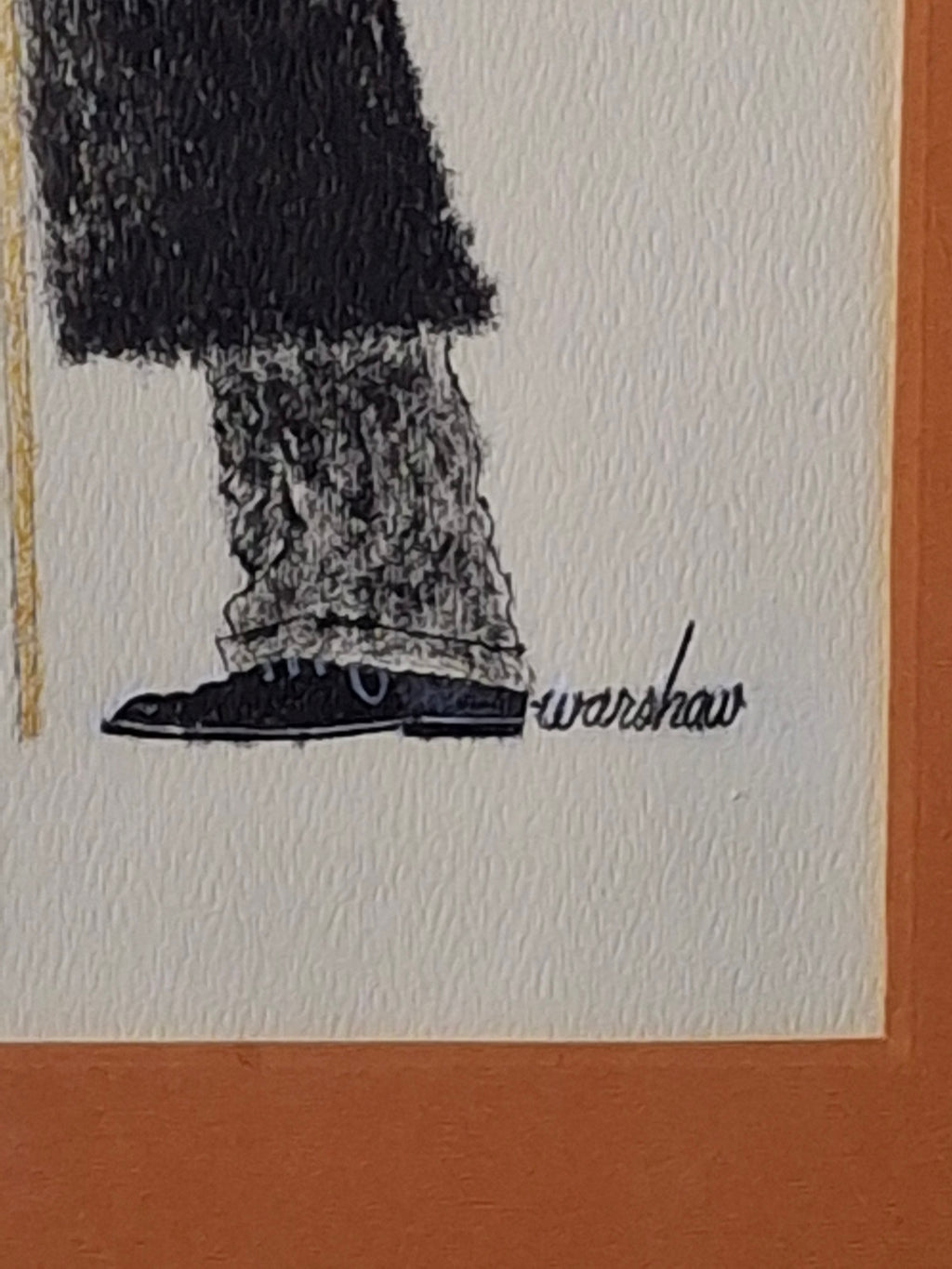 Matched Pair Stuart Warshaw Signed Judaica Illustrations – Direct Artist Provenance – Framed 18x24