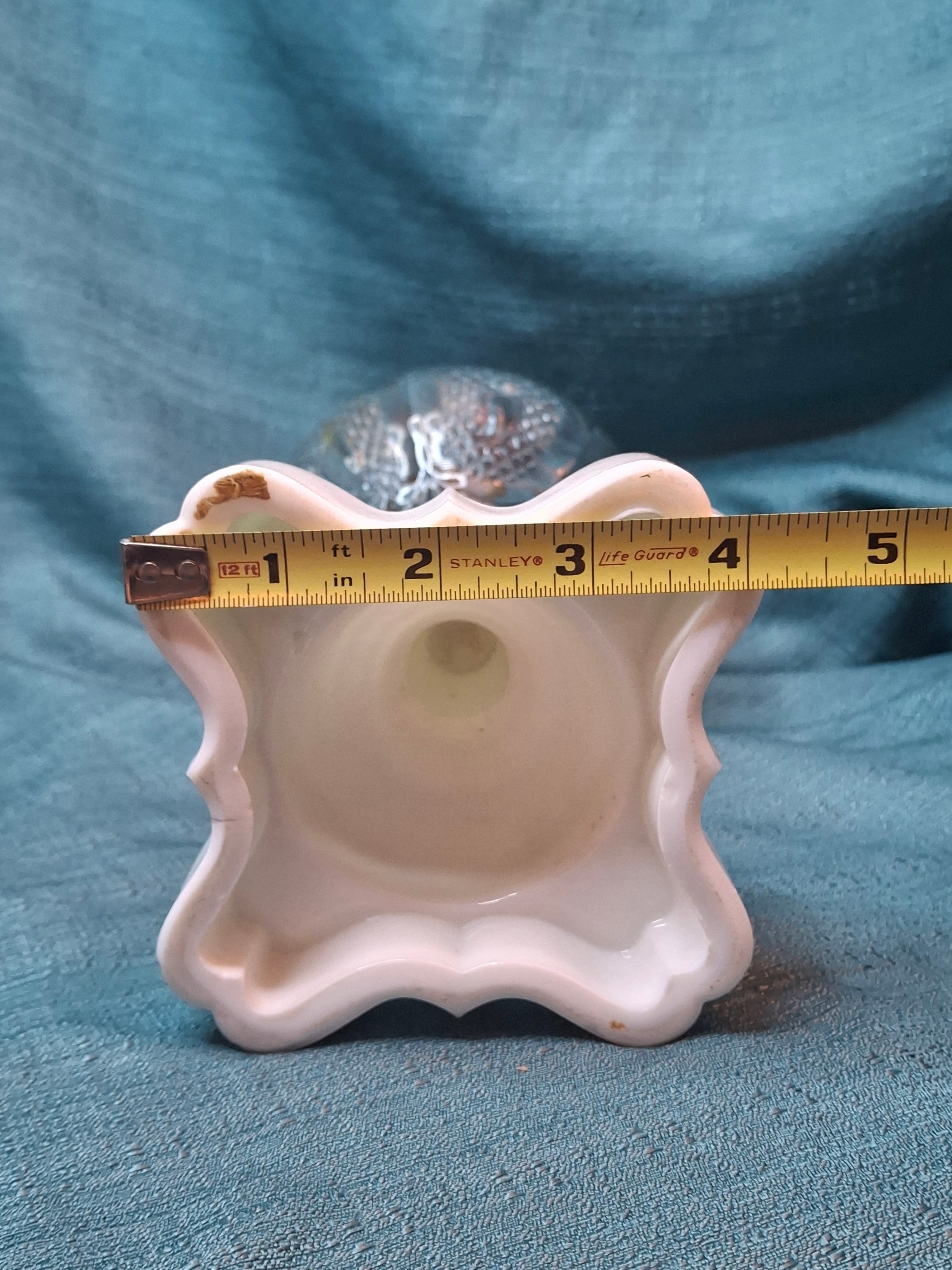 1850s EAPG Milk Glass Whale Oil Lamp - Diamond Point & Flute - Patrick Slane
