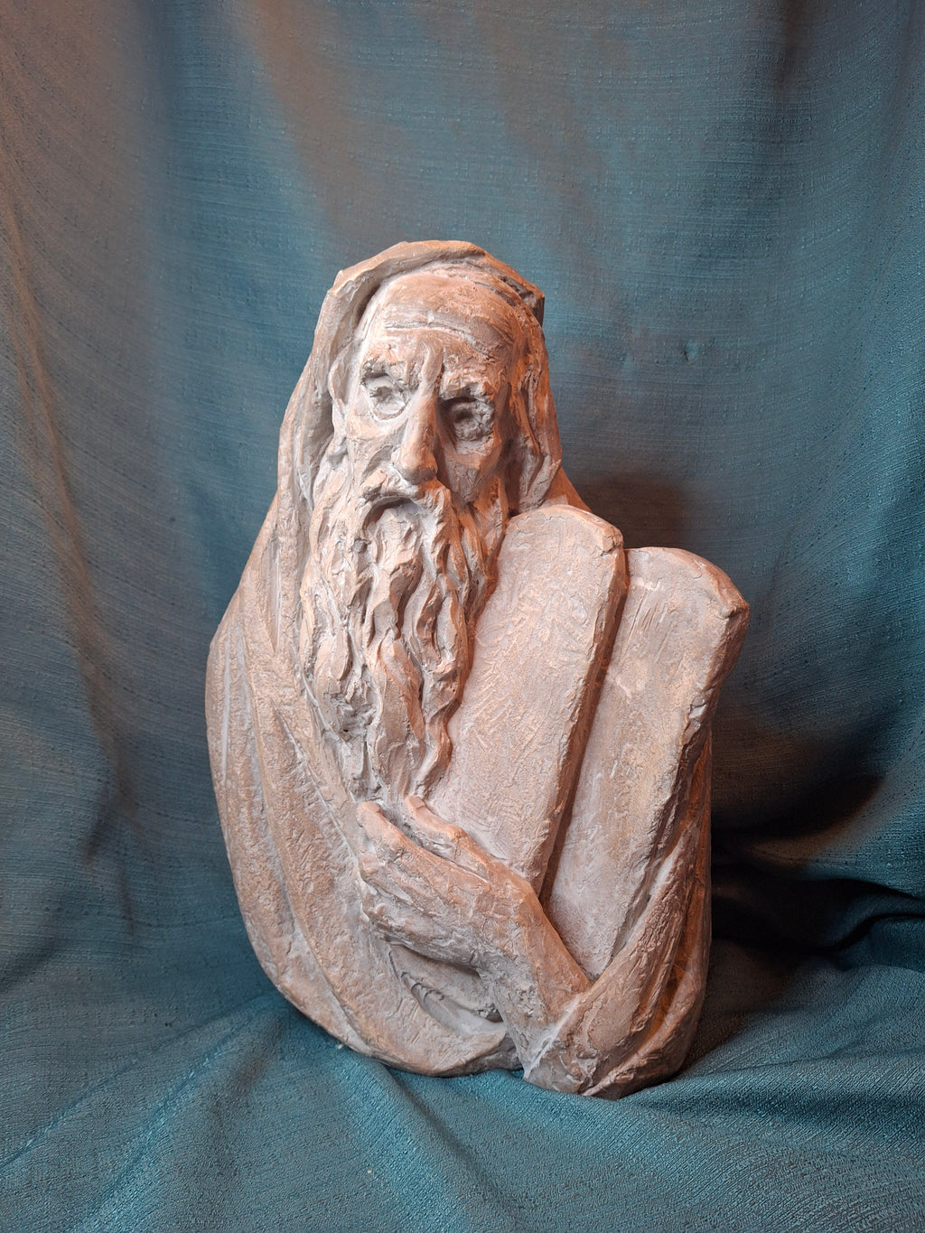 Vintage 1967 Arnold Bergier Moses Ten Commandments Sculpture Austin Productions MCM Bust