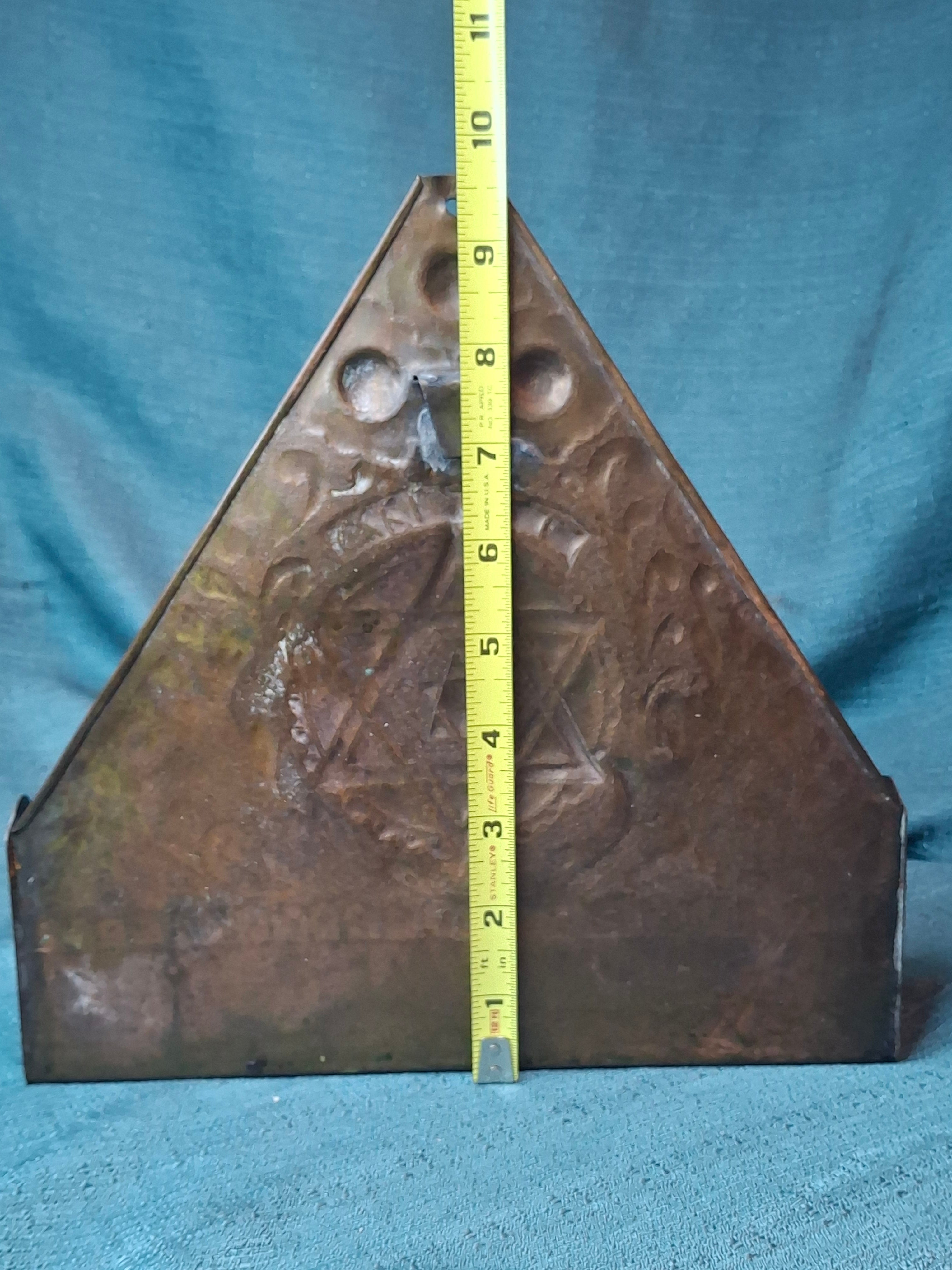 Rare 19thC Moroccan Brass Hanukkah Menorah • Hand-Repoussé Maghrebi Judaica Oil Lamp