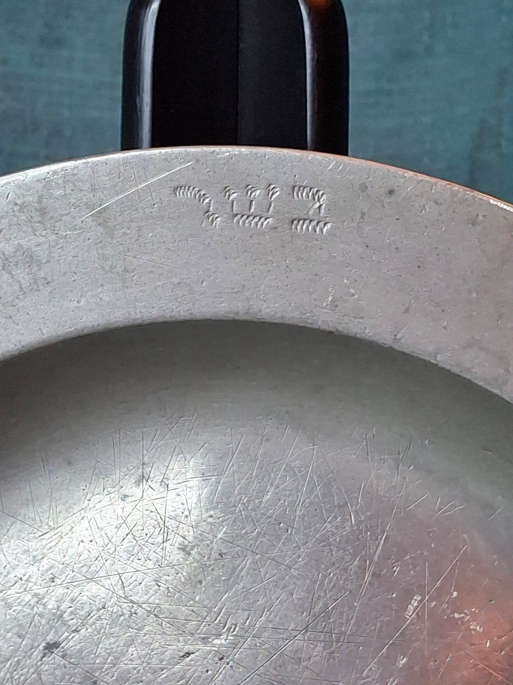Rare 18thC Inscribed Judaica Pewter Meat Plate Basar Archangel Michael Hallmarks 9.5"