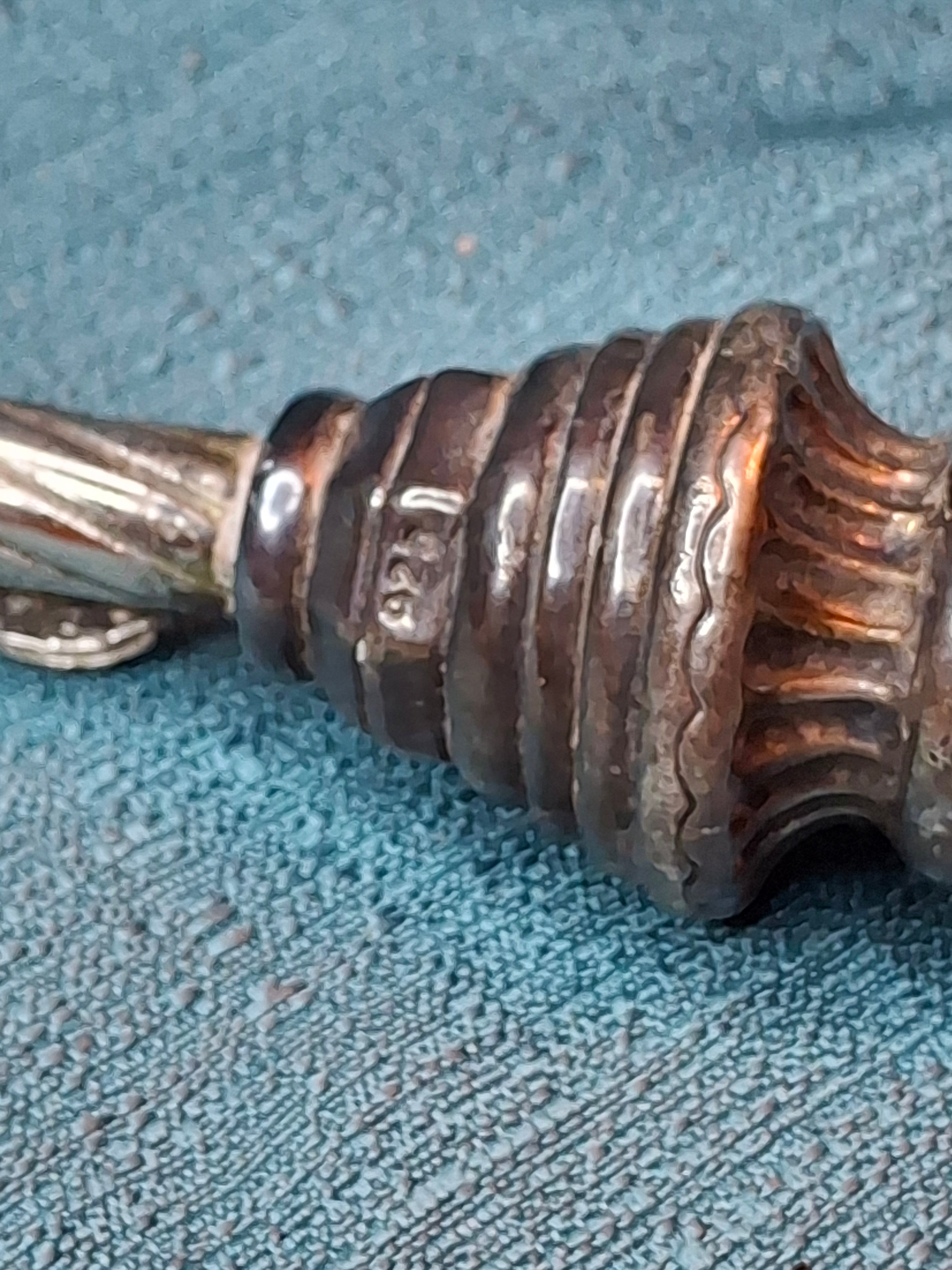 Antique 925 Sterling Silver Wax Jack Taper Holder Tzinder Grape Vine Repoussé 12"