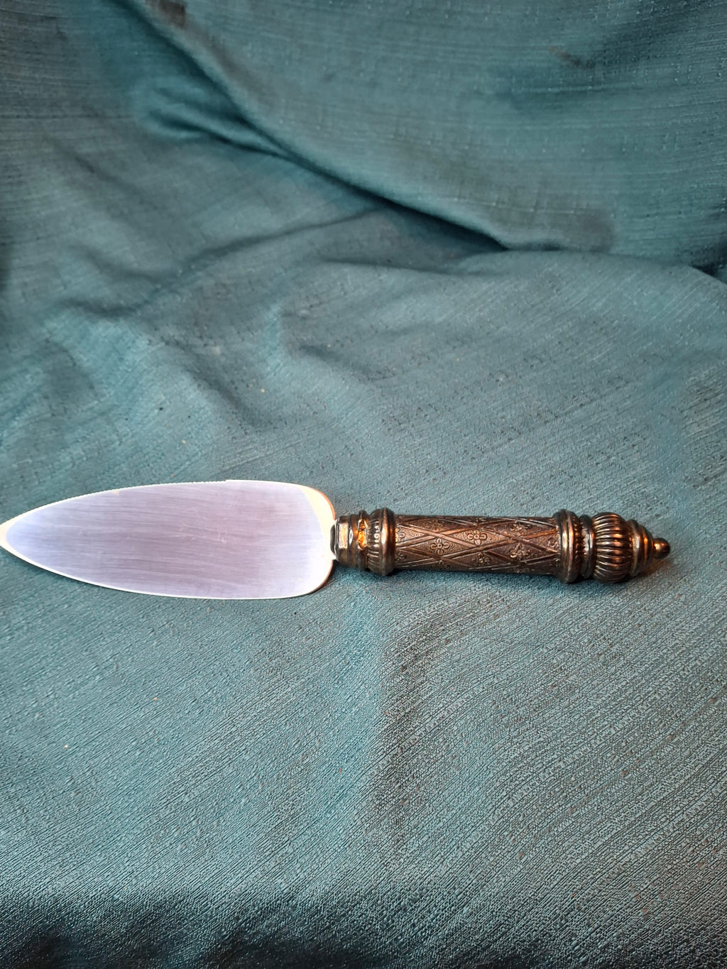 Vintage Sterling Silver 925 Challah Knife & Cake Server Set Sheffield Blade Judaica