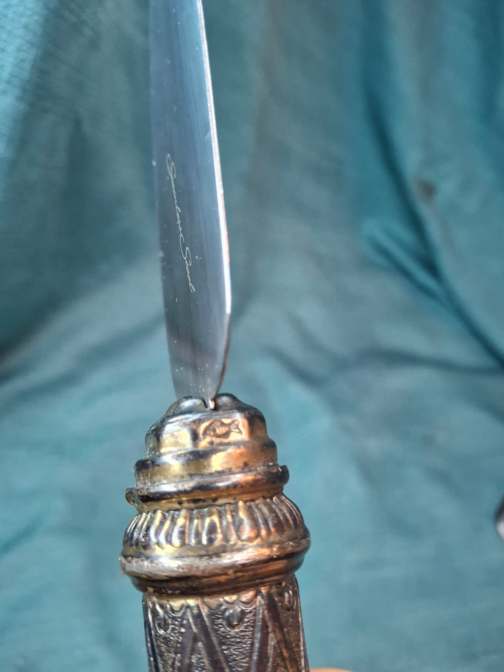 Vintage Sterling Silver 925 Challah Knife & Cake Server Set Sheffield Blade Judaica