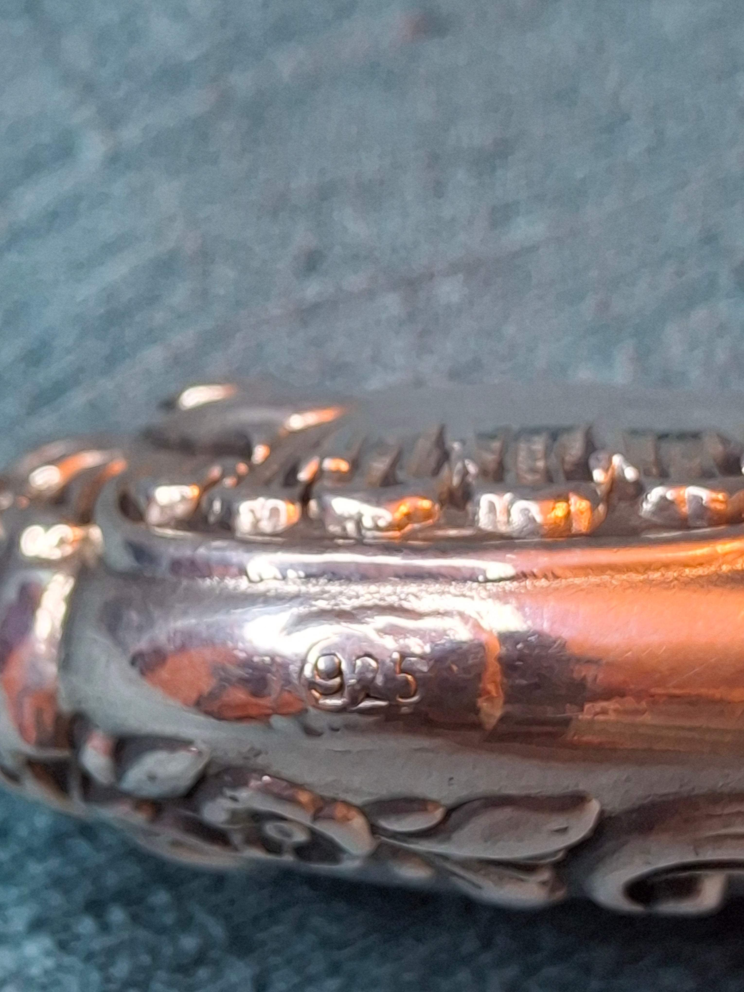 Gorham Chantilly Sterling Silver Challah Knife - No Monogram - Ornate Scroll Handle - 13" Long - Stainless Serrated Blade