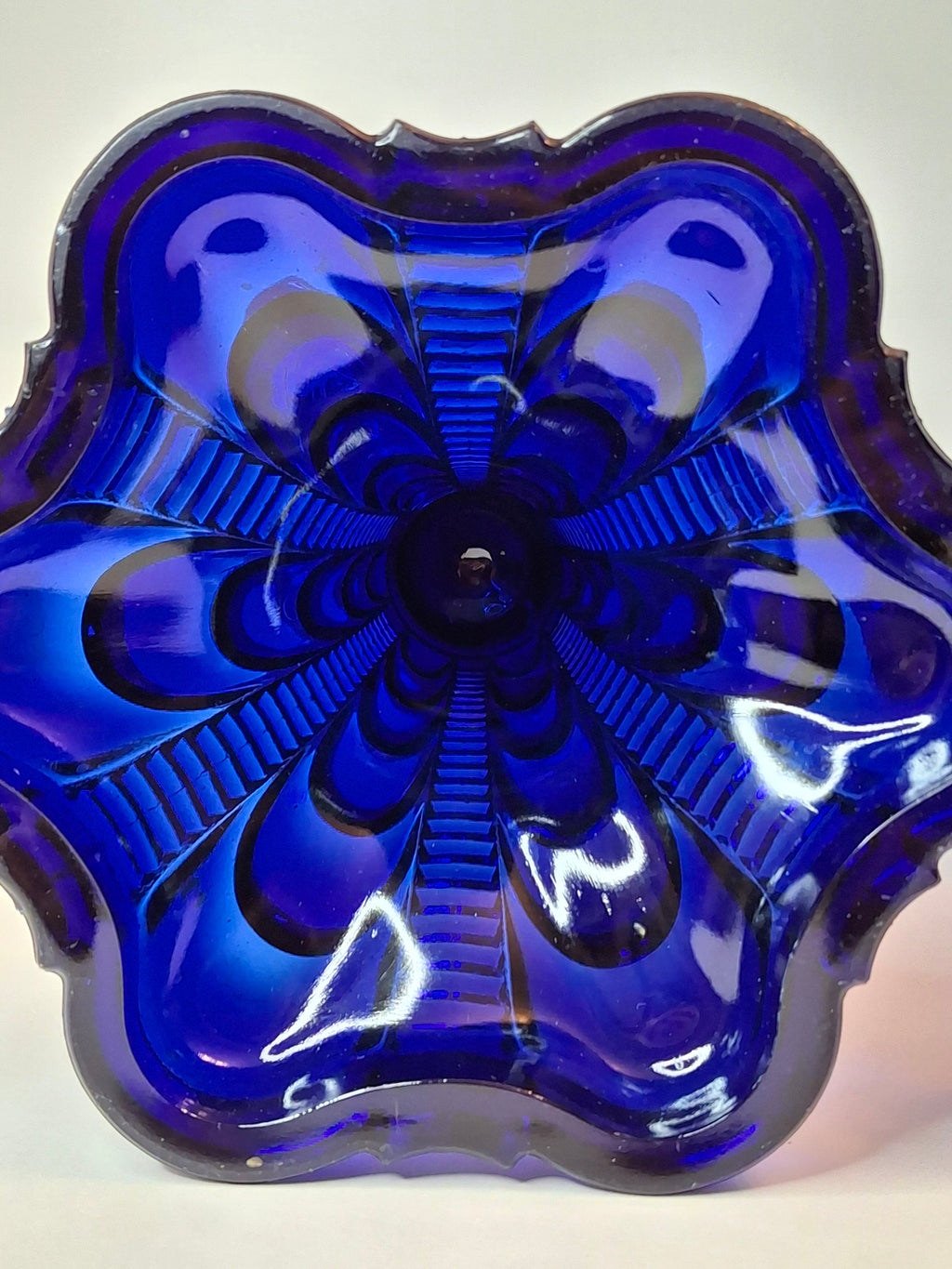 Rare Pair Antique Cobalt Blue Coolidge Drape Kerosene Oil Lamps | Victoria Pattern Pilabrasgo c. 1890s | EAPG Stunning Condition