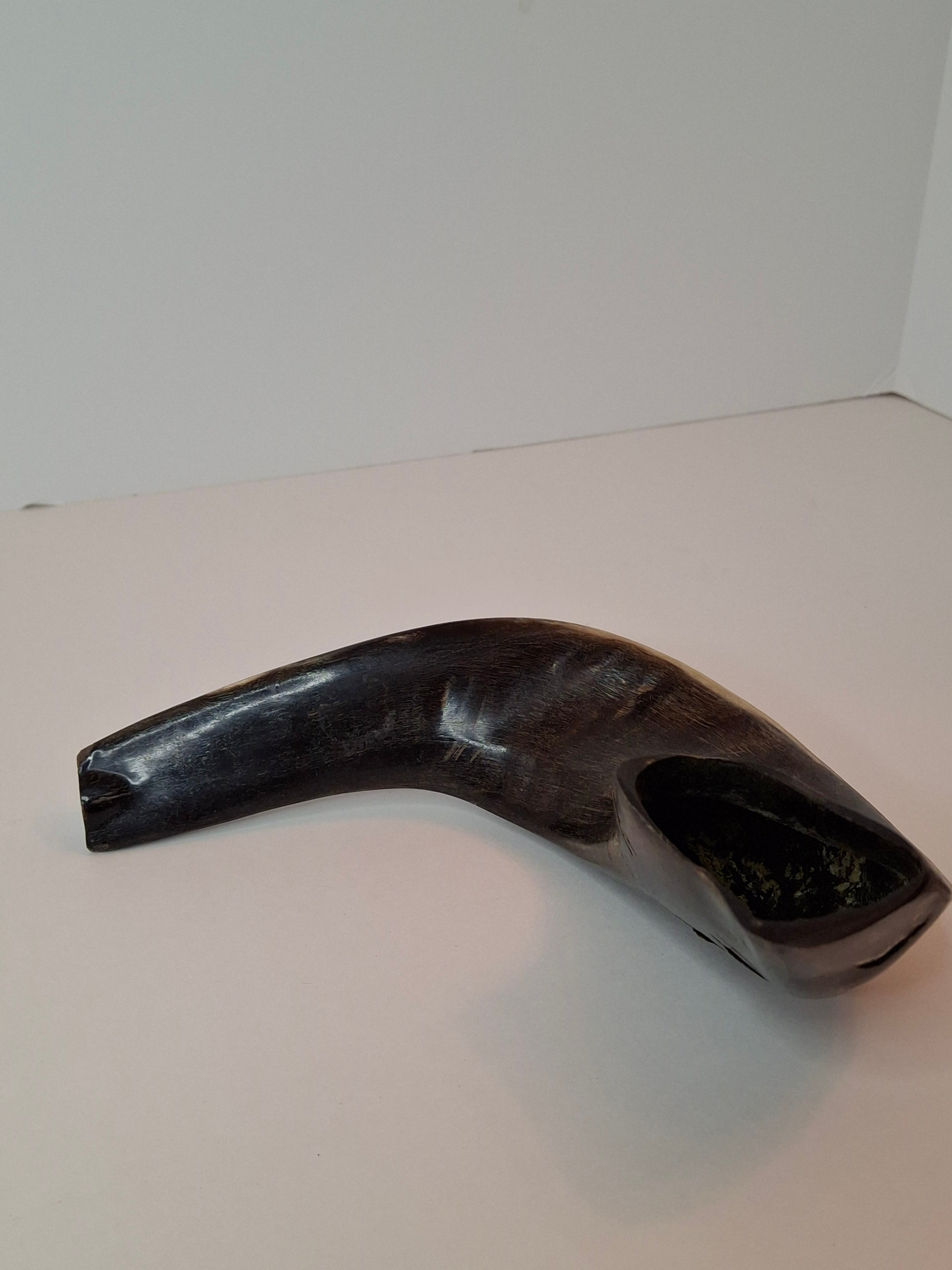 Vintage 8" Polished Ram’s Horn Shofar - Authentic Kosher Ashkenazi Judaica Israel