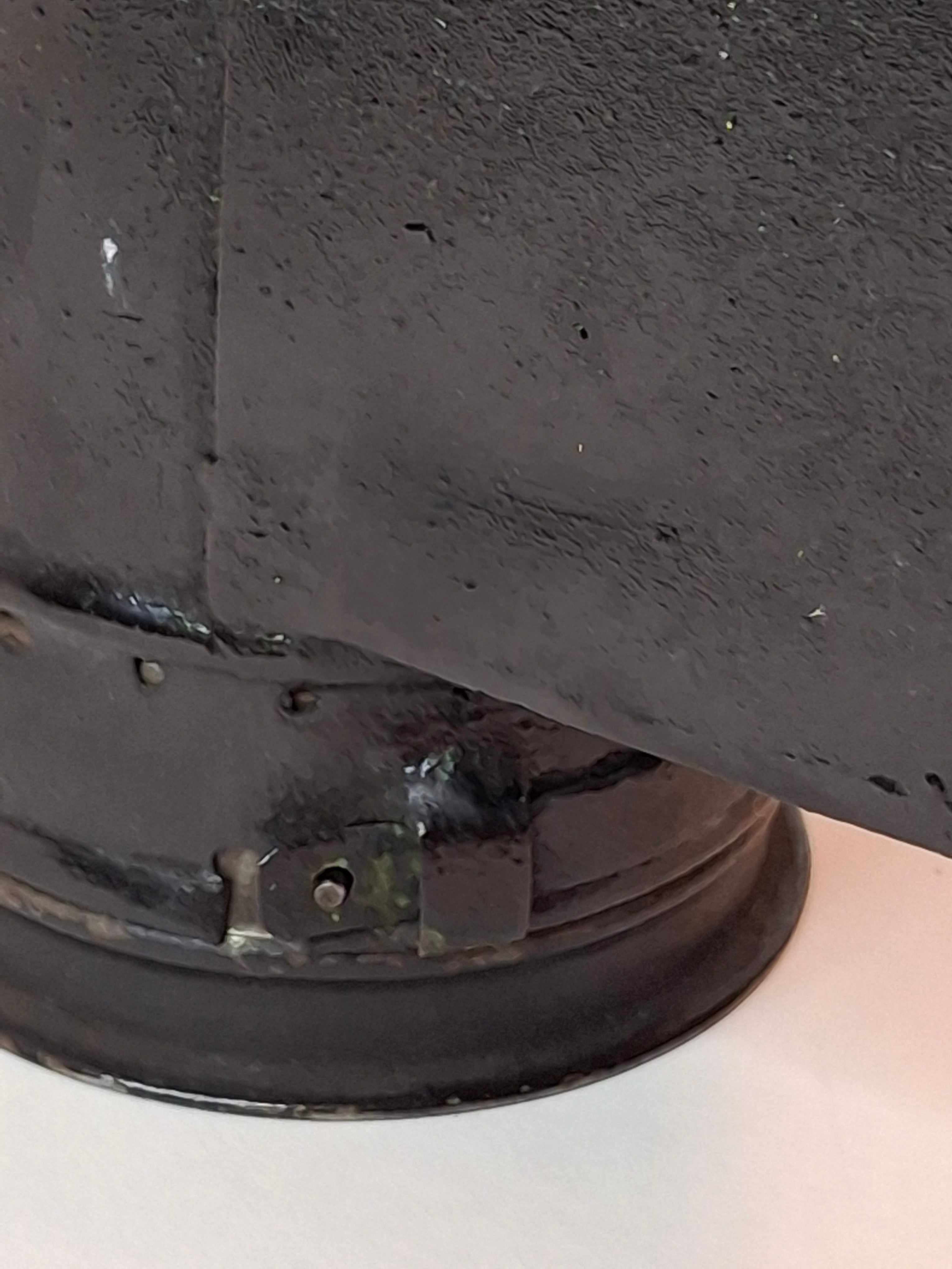 Antique 19th C Gray & Amos Boston Patent Hand Lantern Black Japanned Tin Glass