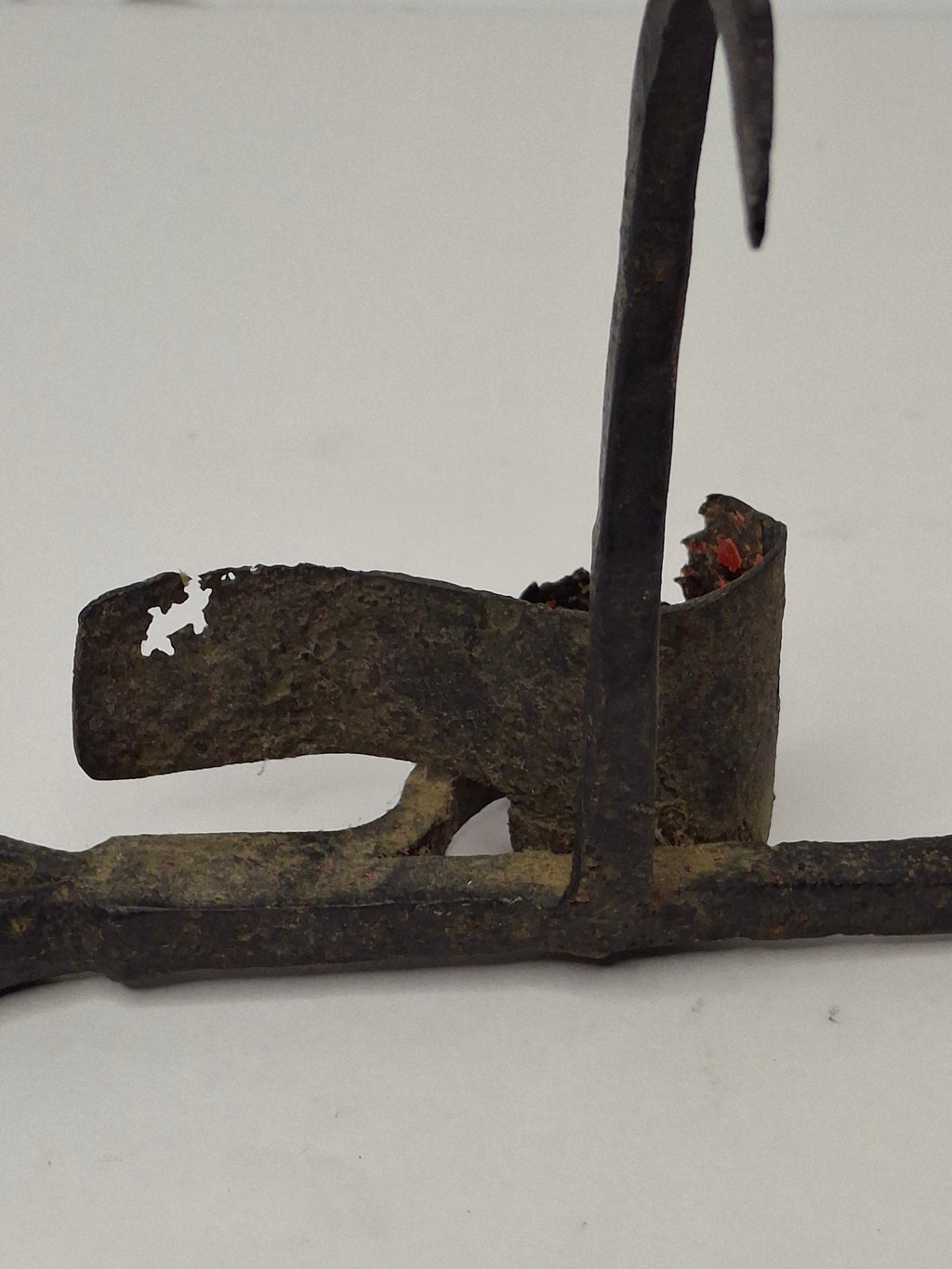 Antique Pair Hand-Forged Wrought Iron Miners Sticking Tommy Candle Holders 19th C