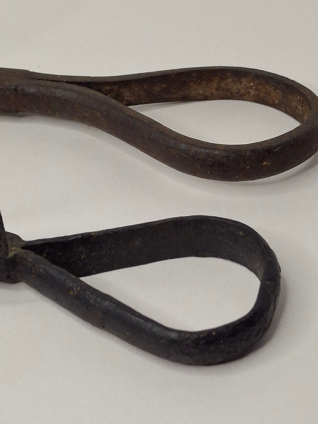 Antique Pair Hand-Forged Wrought Iron Miners Sticking Tommy Candle Holders 19th C
