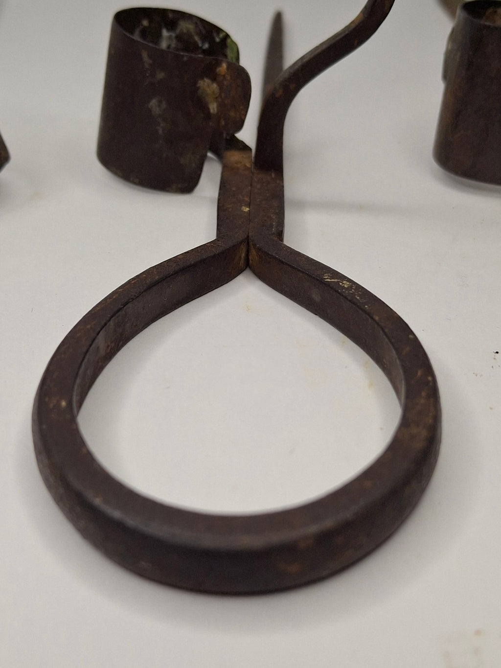 Lot of 3 Antique 19thC Hand Forged Miner's Sticking Tommy Candle Holders Mining