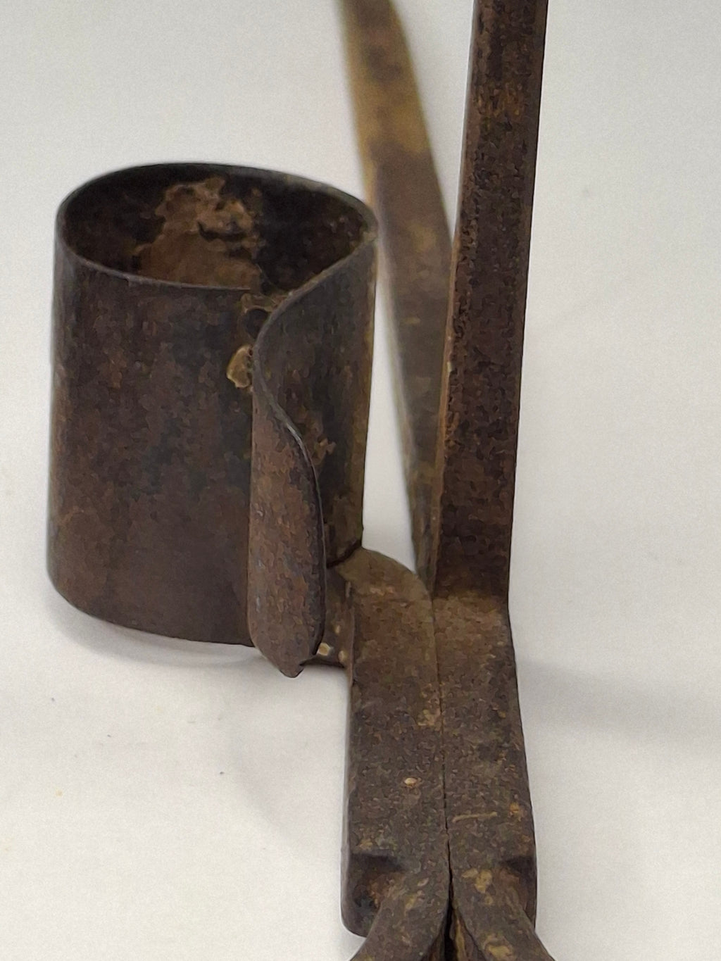 Lot of 3 Antique 19thC Hand Forged Miner's Sticking Tommy Candle Holders Mining