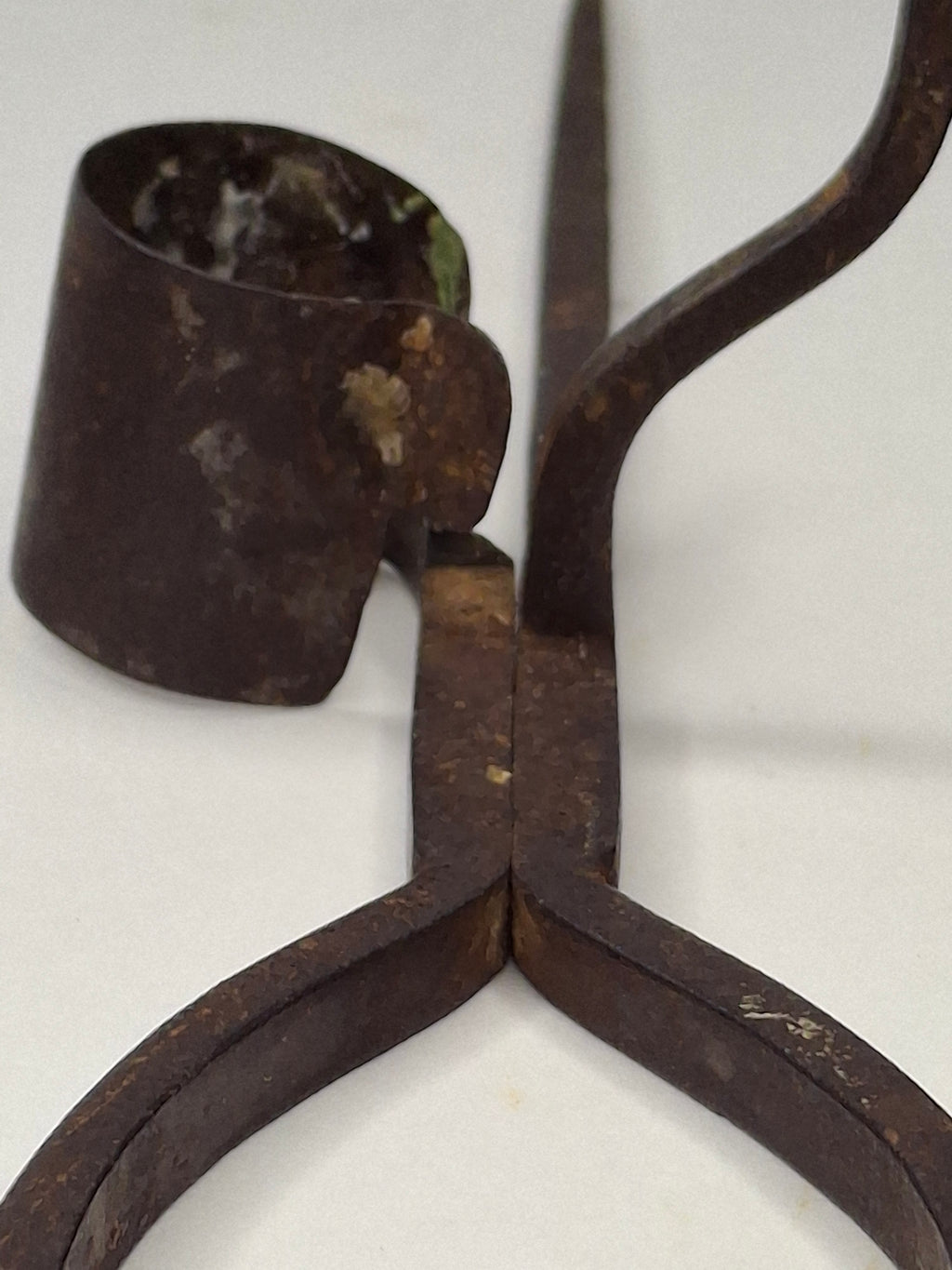 Lot of 3 Antique 19thC Hand Forged Miner's Sticking Tommy Candle Holders Mining