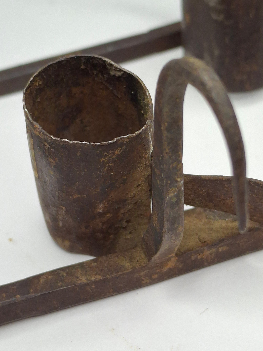 Lot of 3 Antique 19thC Hand Forged Miner's Sticking Tommy Candle Holders Mining
