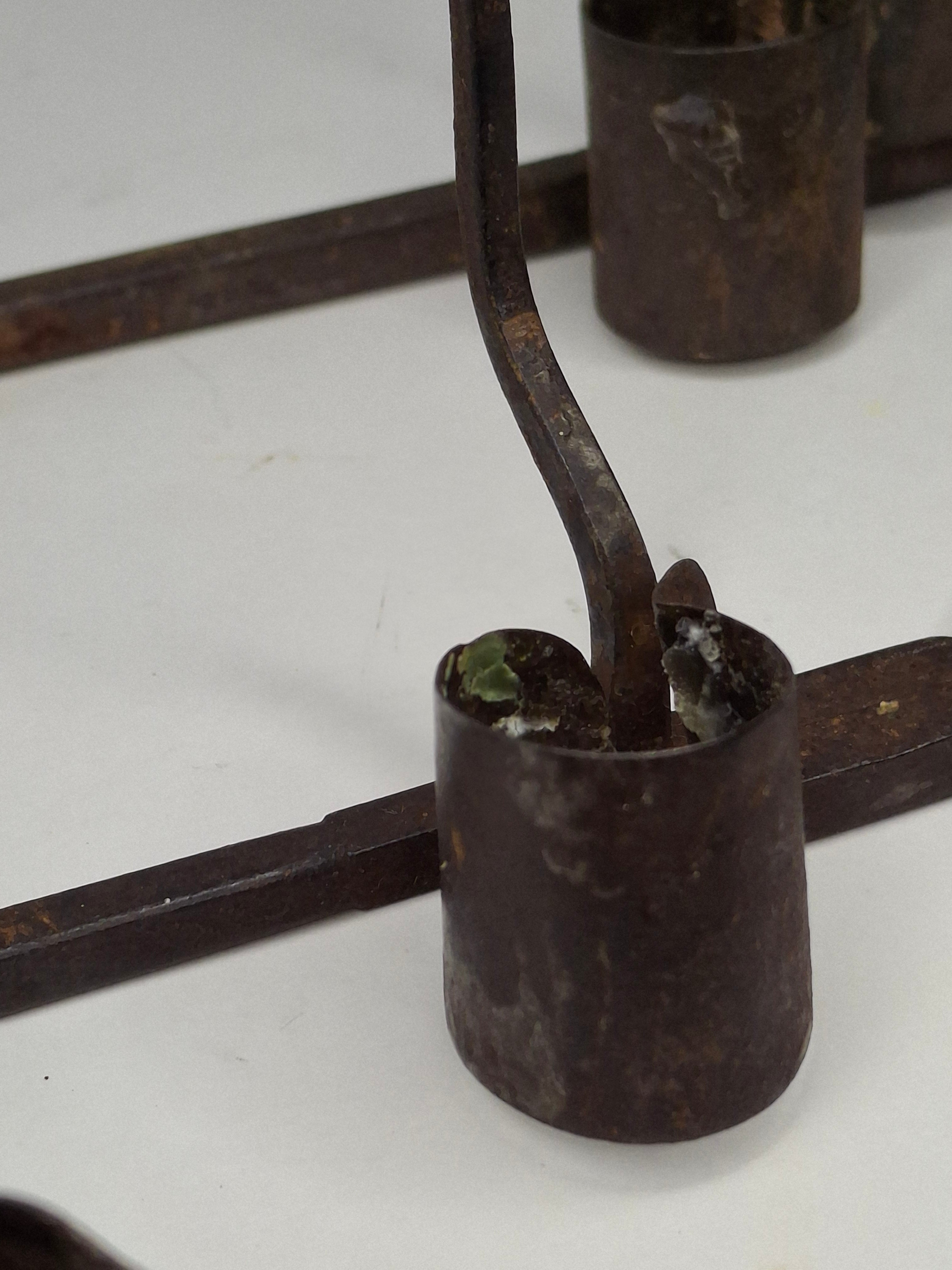 Lot of 3 Antique 19thC Hand Forged Miner's Sticking Tommy Candle Holders Mining