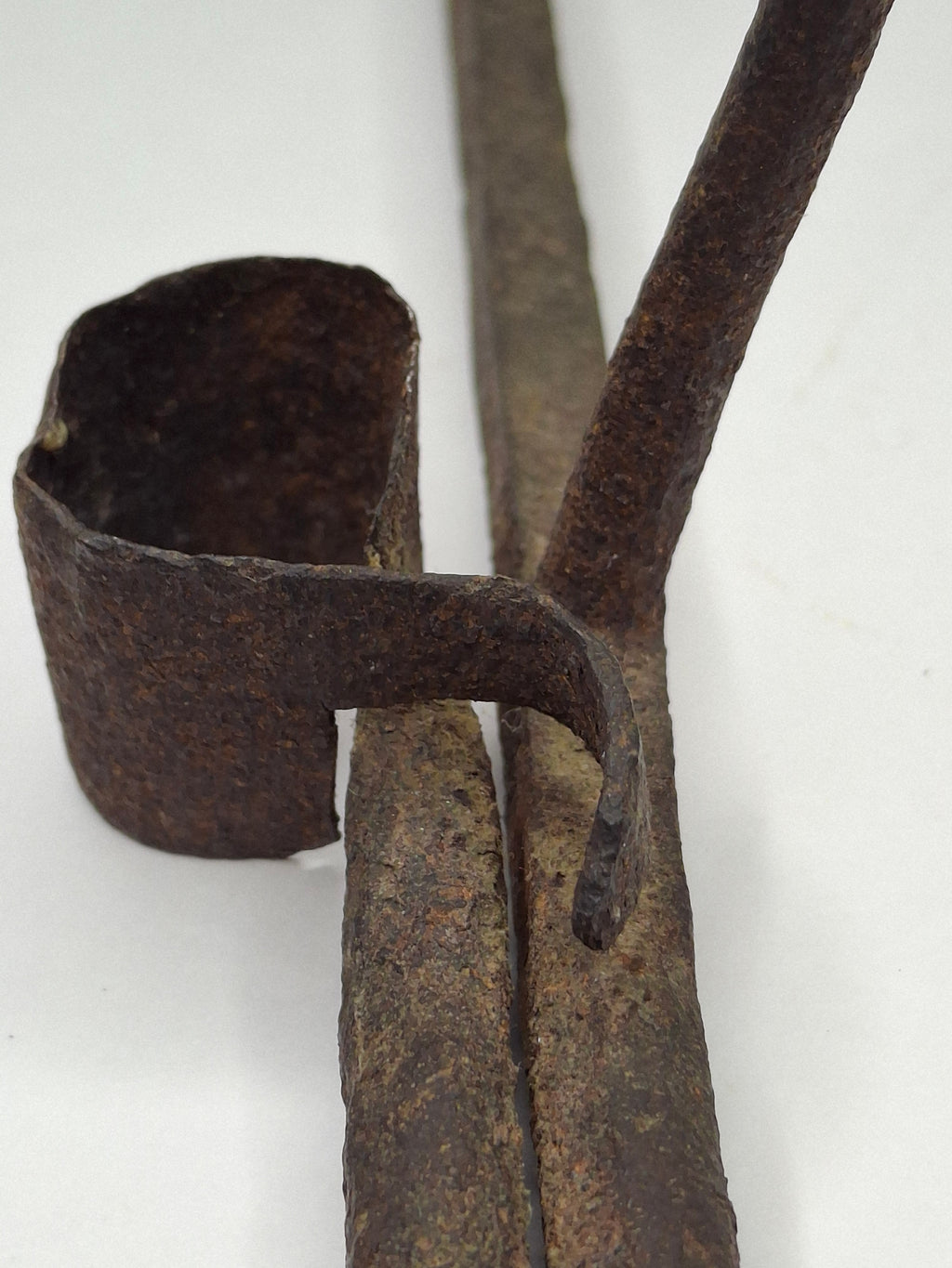 Antique 19.5" Extra Long Wrought Iron Sticking Tommy Mine Lamp Candle Holder 18th Century